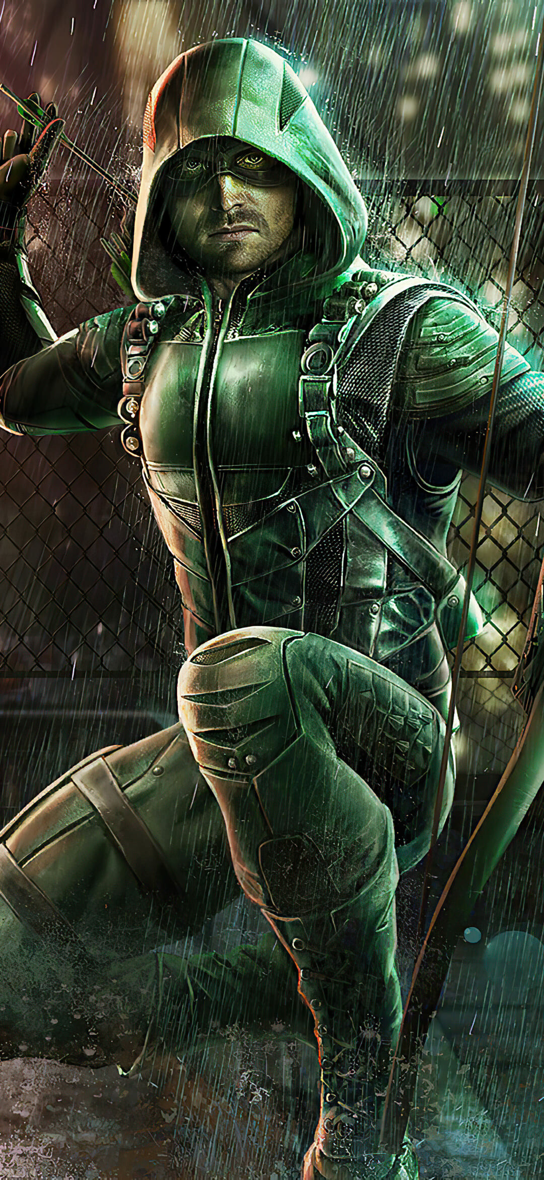 Green Arrow comics, Arrow wallpapers, Green Arrow backgrounds, 4K, 1080x2340 HD Phone