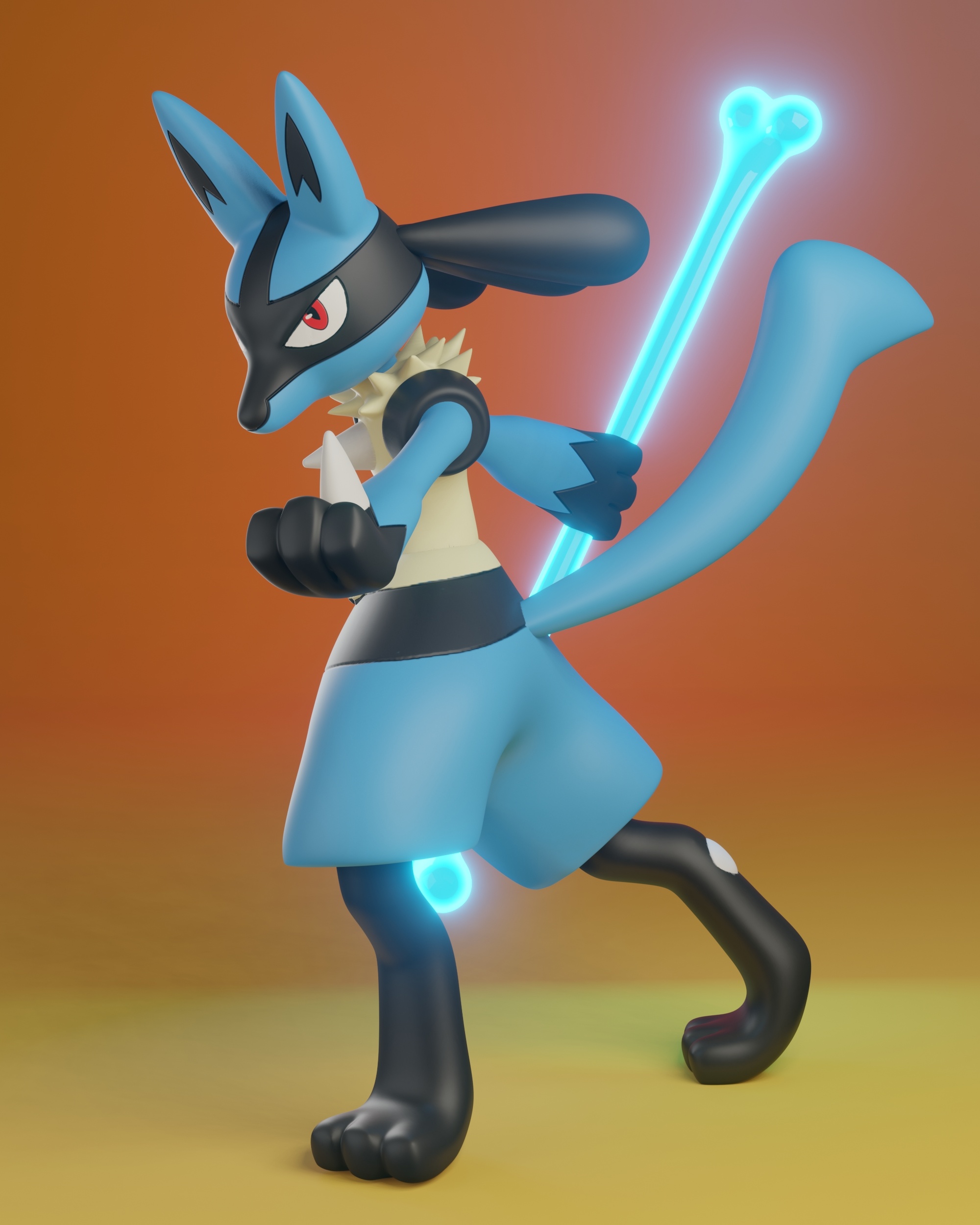 Lucario, 3D printable template, STL file, Cults, 2000x2500 HD Phone