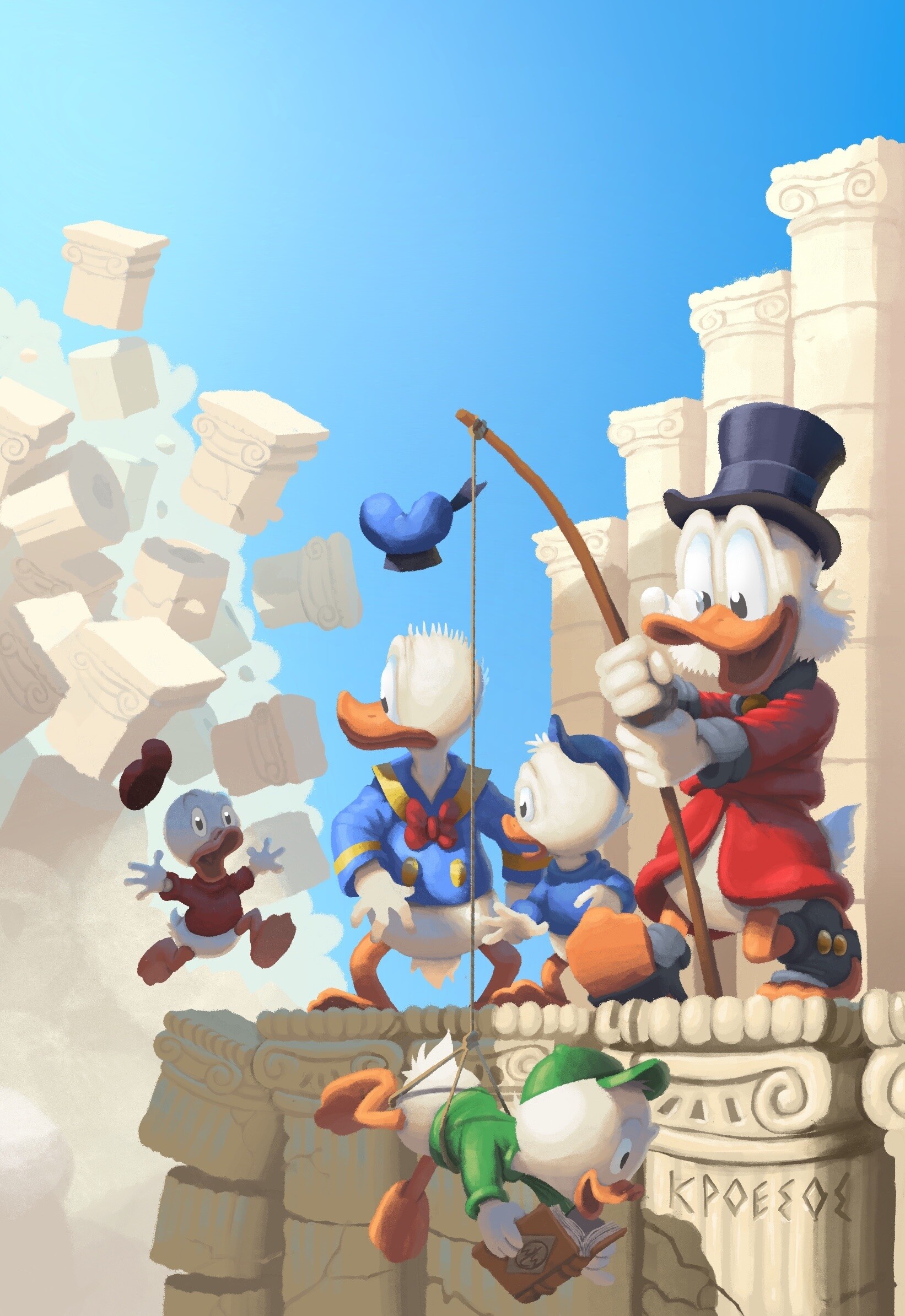 ArtStation, Scrooge McDuck, Fan art, 1650x2390 HD Phone