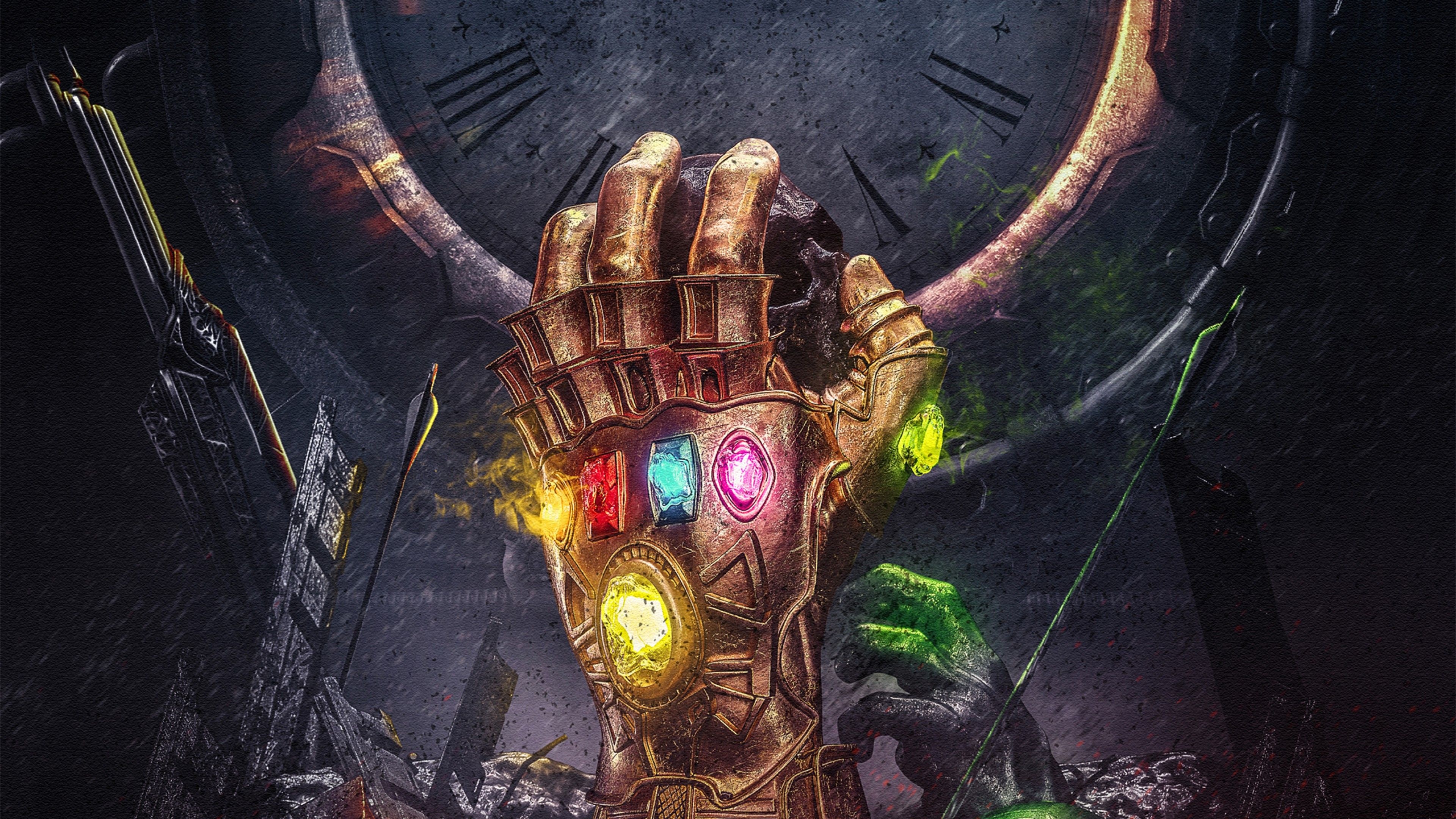 Infinity Gauntlet 4K, HD wallpapers, Creative graphics, 3840x2160 4K Desktop