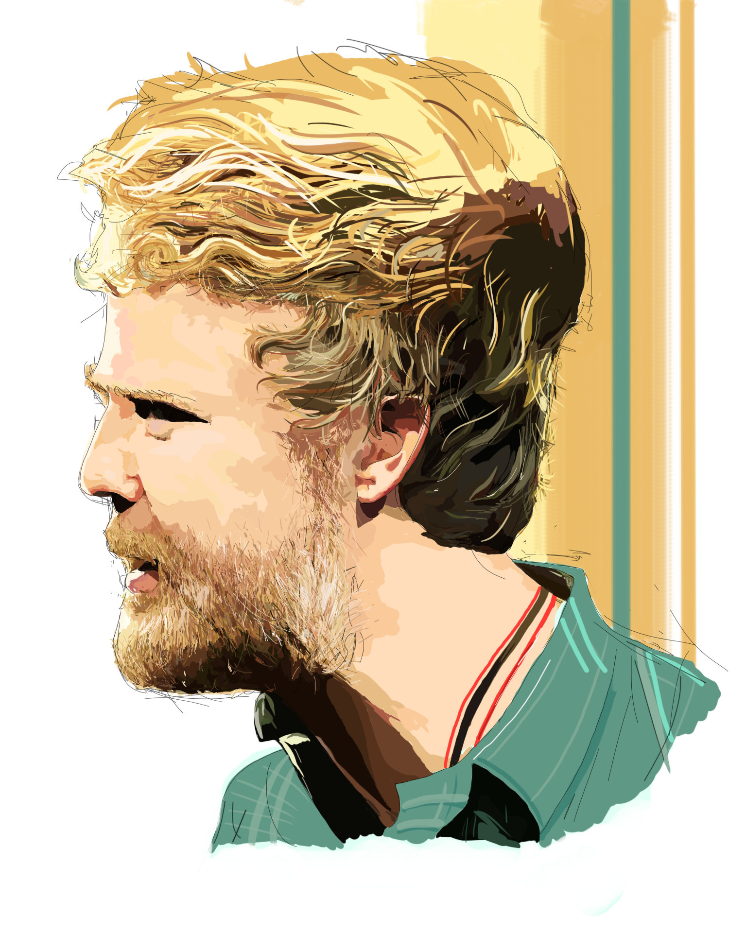 Glen Hansard, Artstation, Artwork, Digital illustrations, 1500x1920 HD Phone