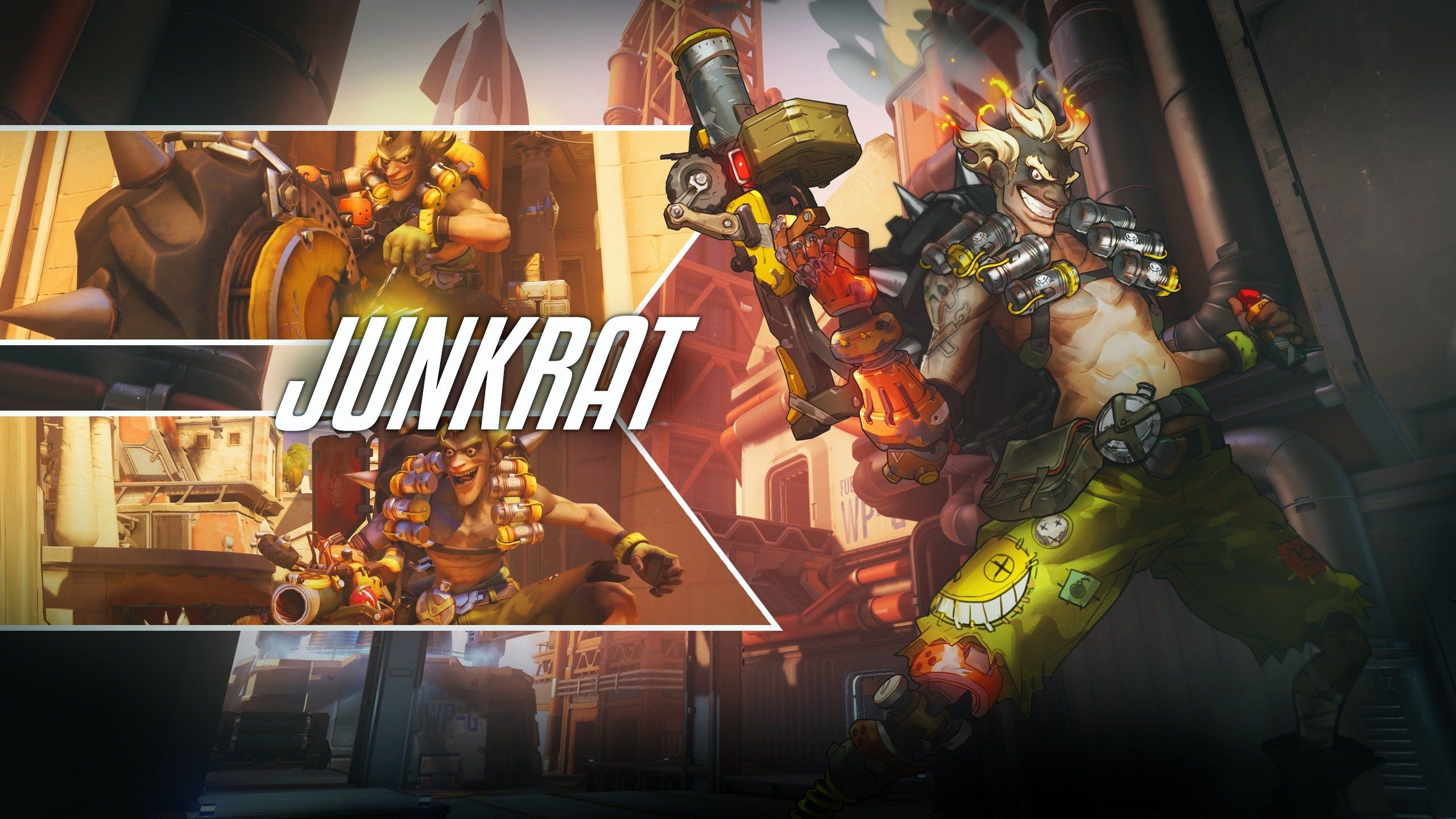 Junkrat, Explosive mayhem, Chaotic gameplay, Overwatch hero, 2560x1440 HD Desktop