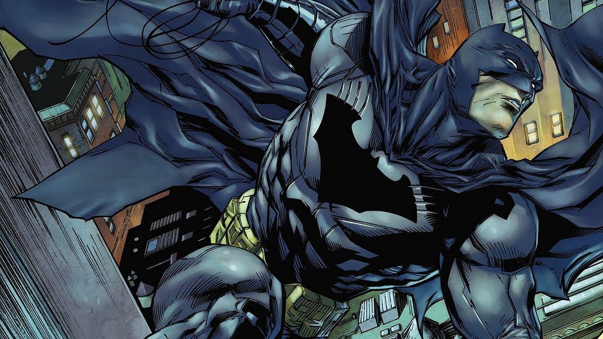 Mysterious Batman, Gothic Gotham, Dark comic art, Hero of the night, DC universe, 1920x1080 Full HD Desktop