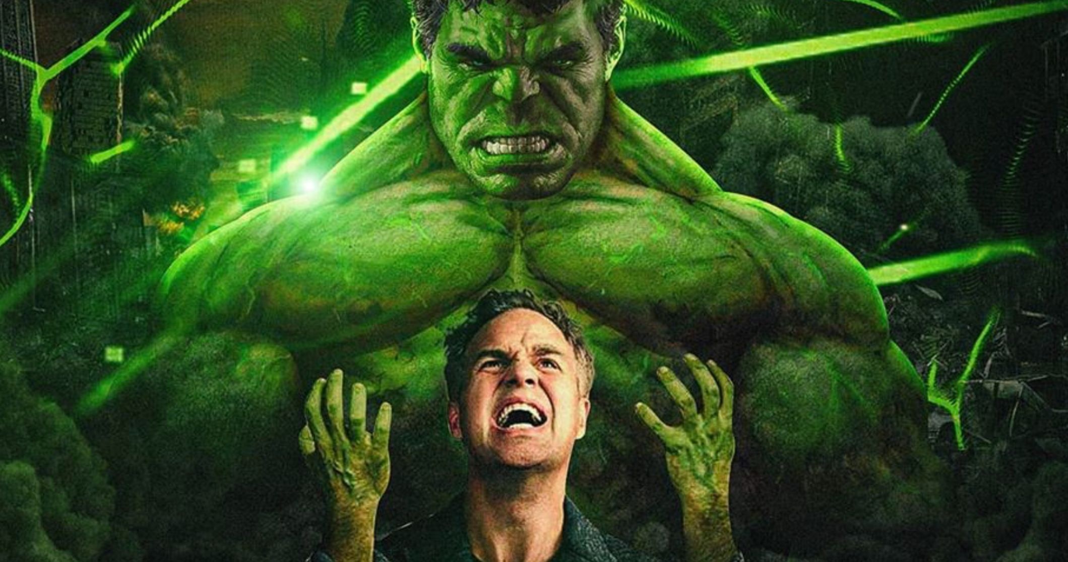 Hulk, Mark Ruffalo, World War Hulk fan art, 2120x1120 HD Desktop