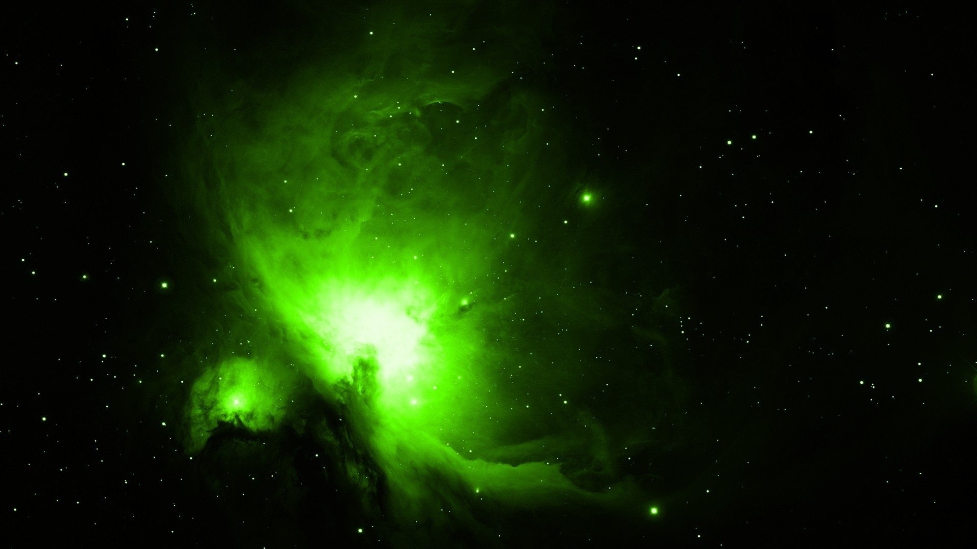 Messier 42, Green Nebula Wallpaper, 1920x1080 Full HD Desktop