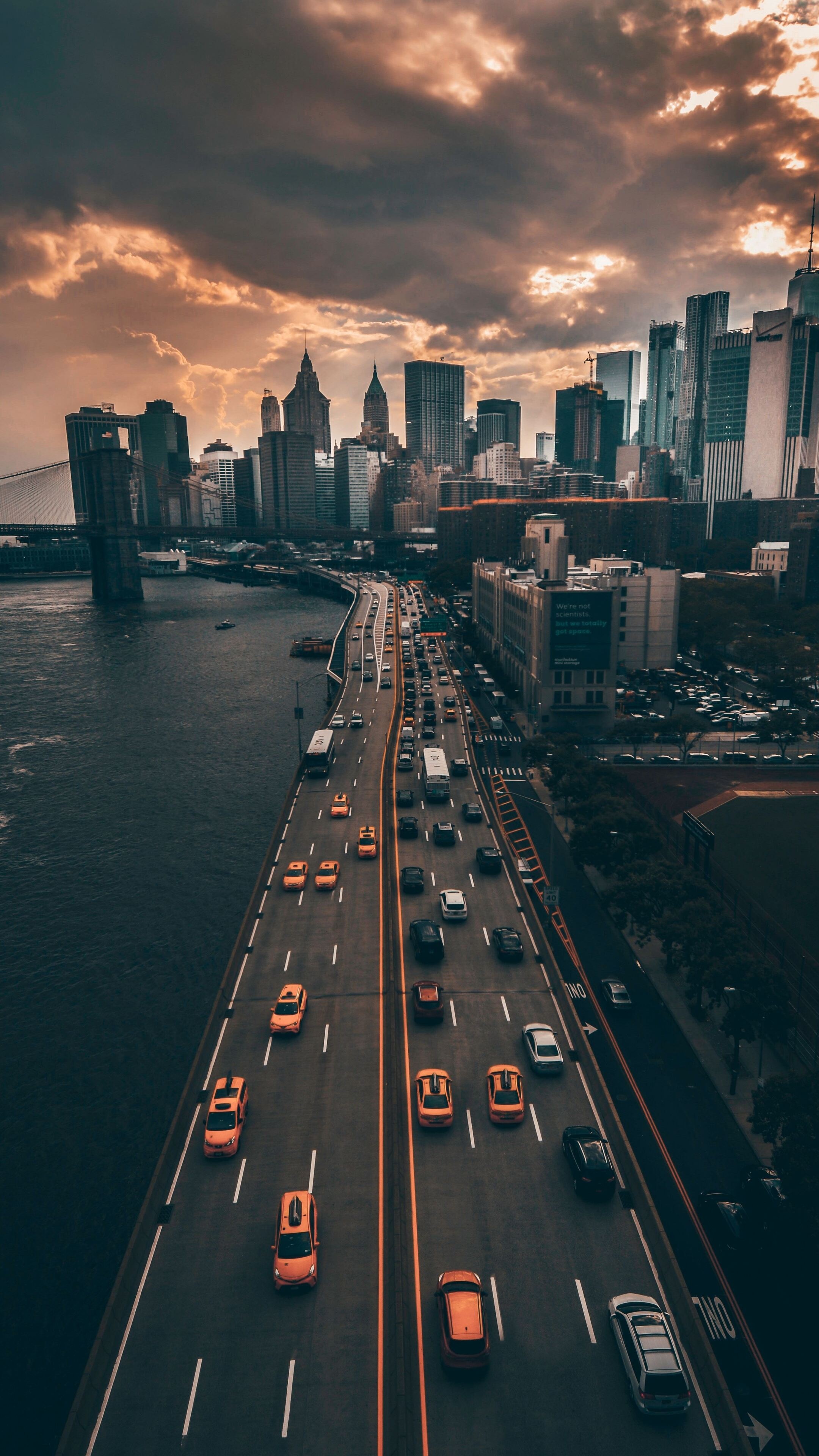 Manhattan skyline, New York City, 4K wallpapers, 2160x3840 4K Phone