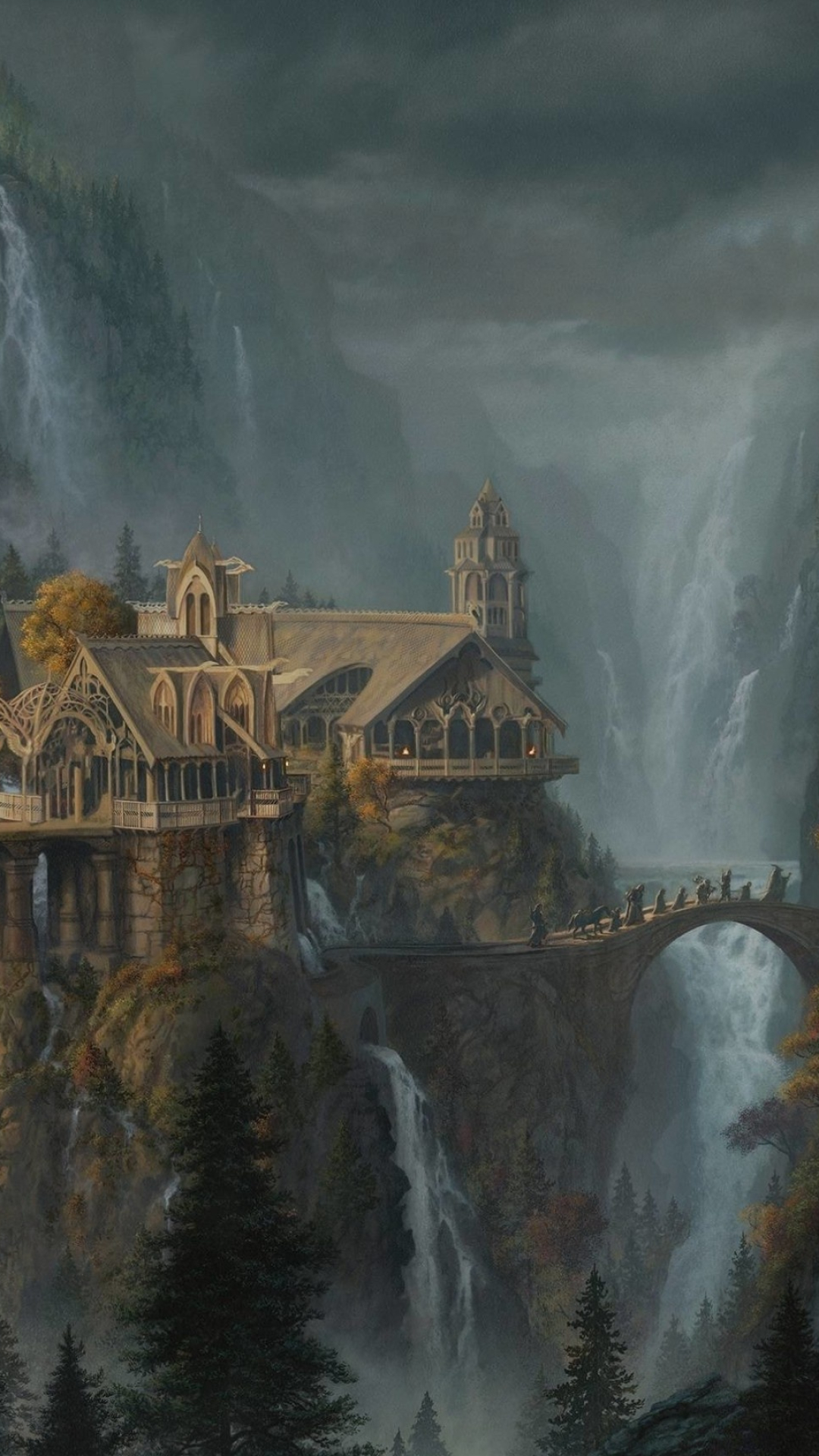 Rivendell, Wallpaper 1920x1080, Ryan Anderson, Scenic beauty, 1080x1920 Full HD Phone