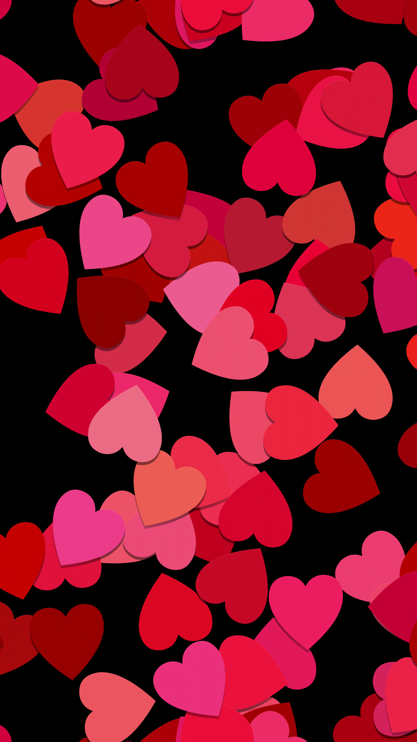 Love hearts Wallpaper 4K, Red hearts, Girly backgrounds, 5K, Love, #1778 1440x2560