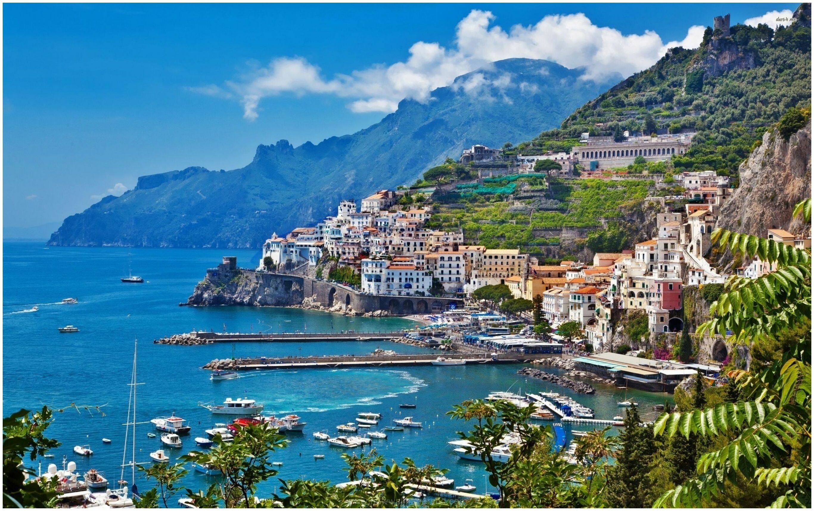 Italian coast, Travels, Beautiful scenery, Coastal towns, 2740x1720 HD Desktop