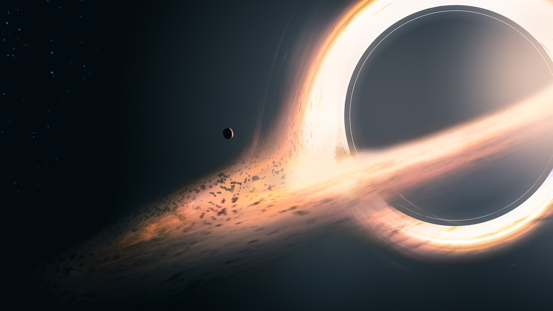 Gargantua, Interstellar marvel, Celestial wonder, Cosmic enigma, 1920x1080 Full HD Desktop