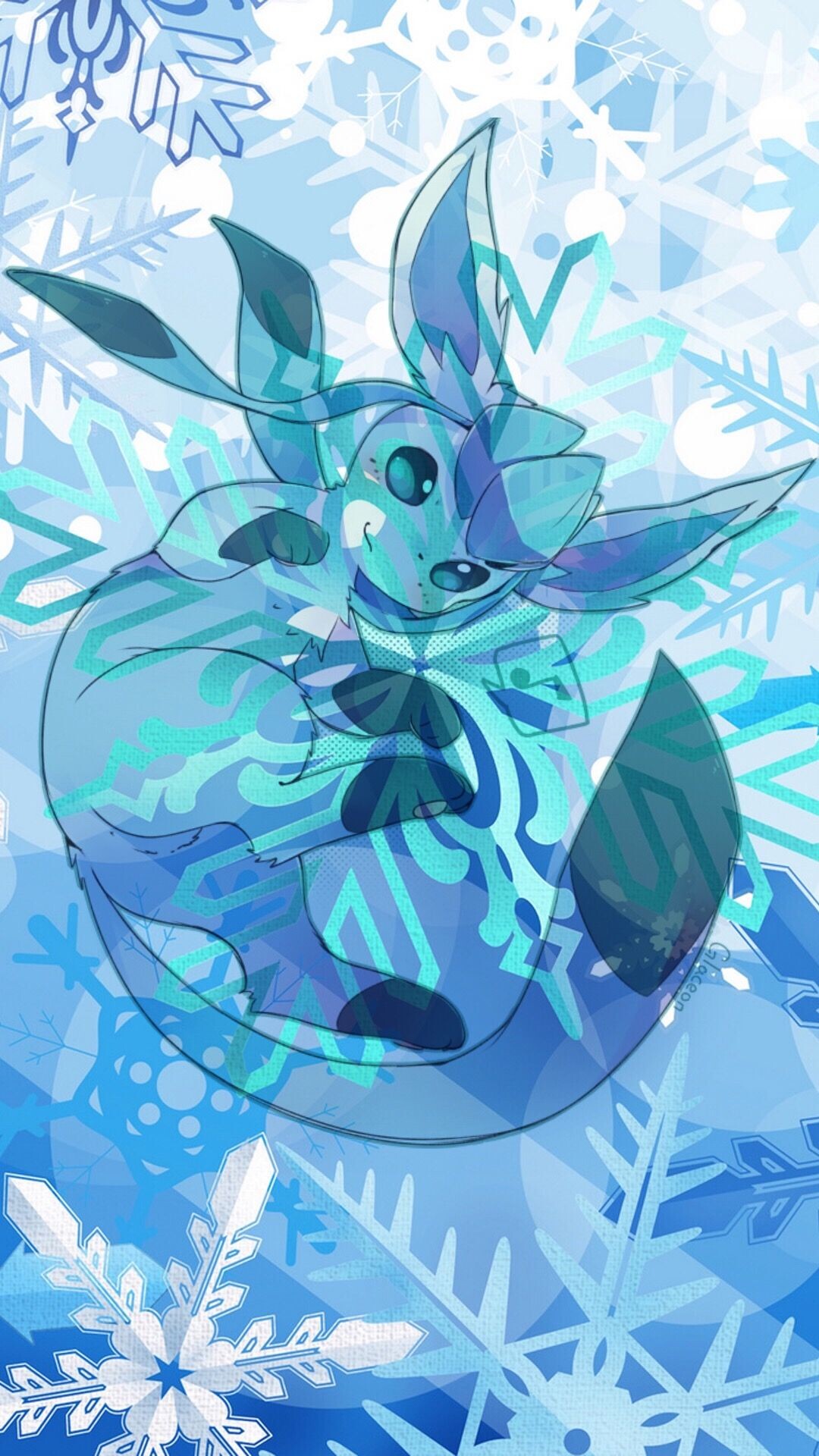 Cute Glaceon Pokmon, Eeveelution family, Adorable pictures, Dog-like features, 1080x1920 Full HD Phone