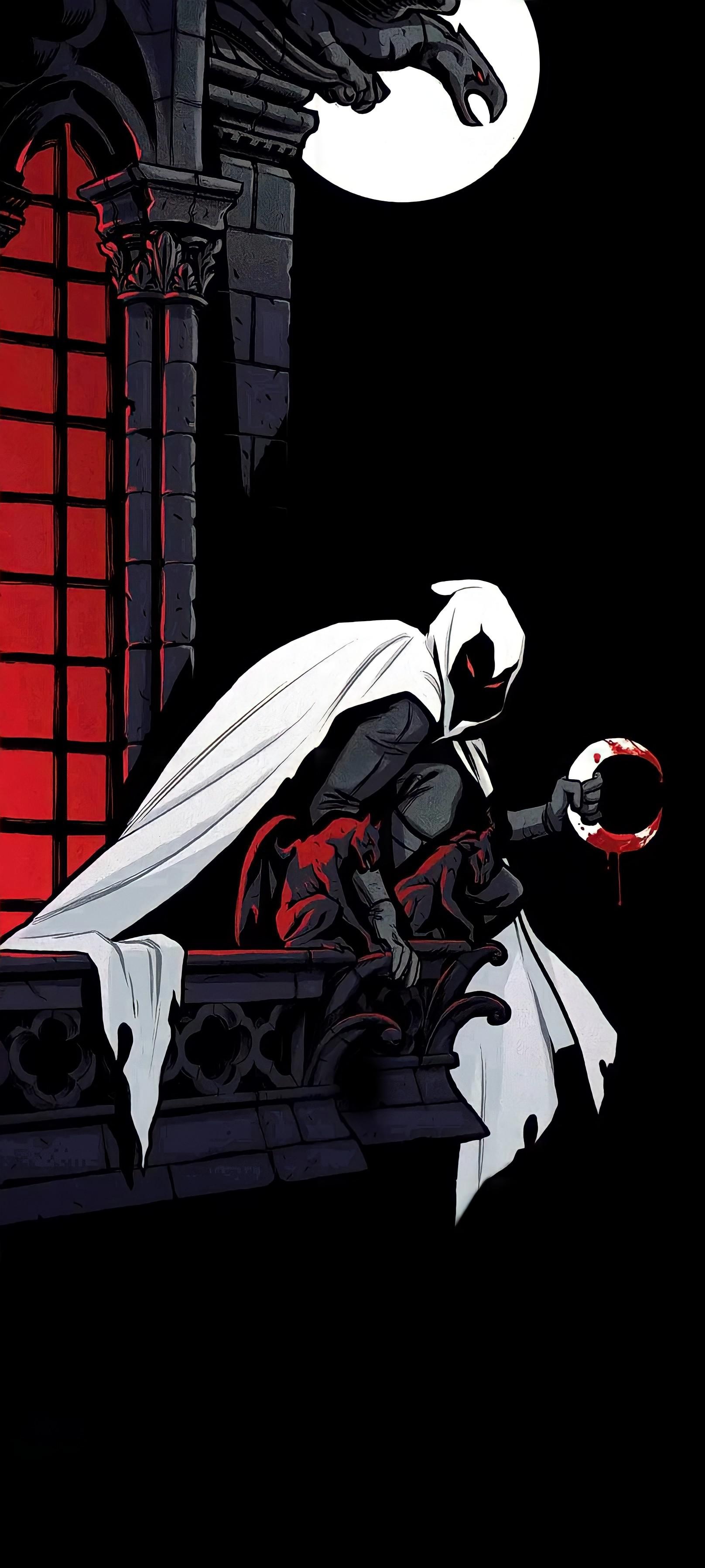 Moon Knight, Fan-favorite wallpaper, MoonKnight community, Digital art, 1620x3600 HD Phone