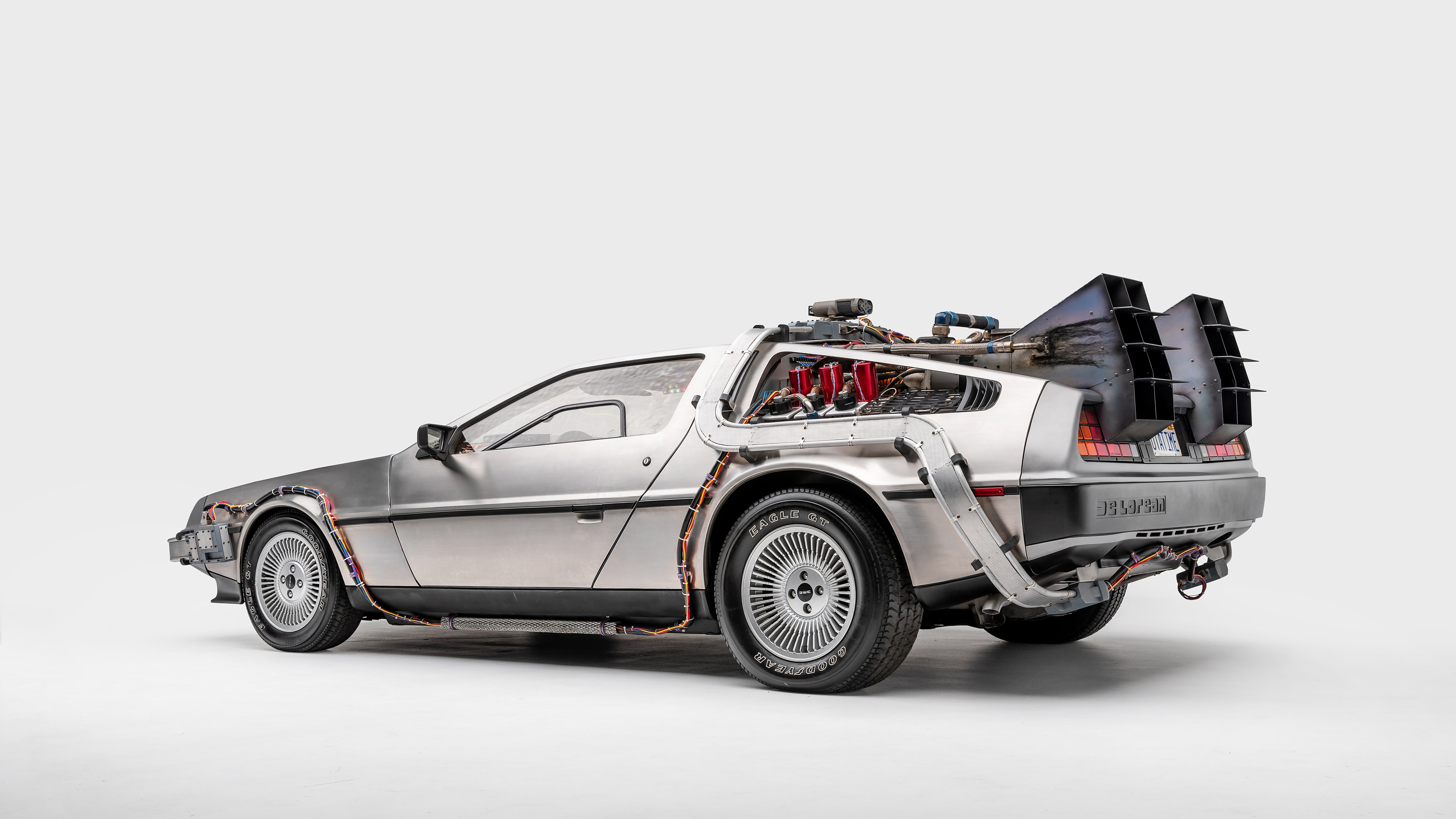 1985 Delorean DMC-12, Back to the Future, Ultra HD Wallpaper, 3840x2160 4K Desktop