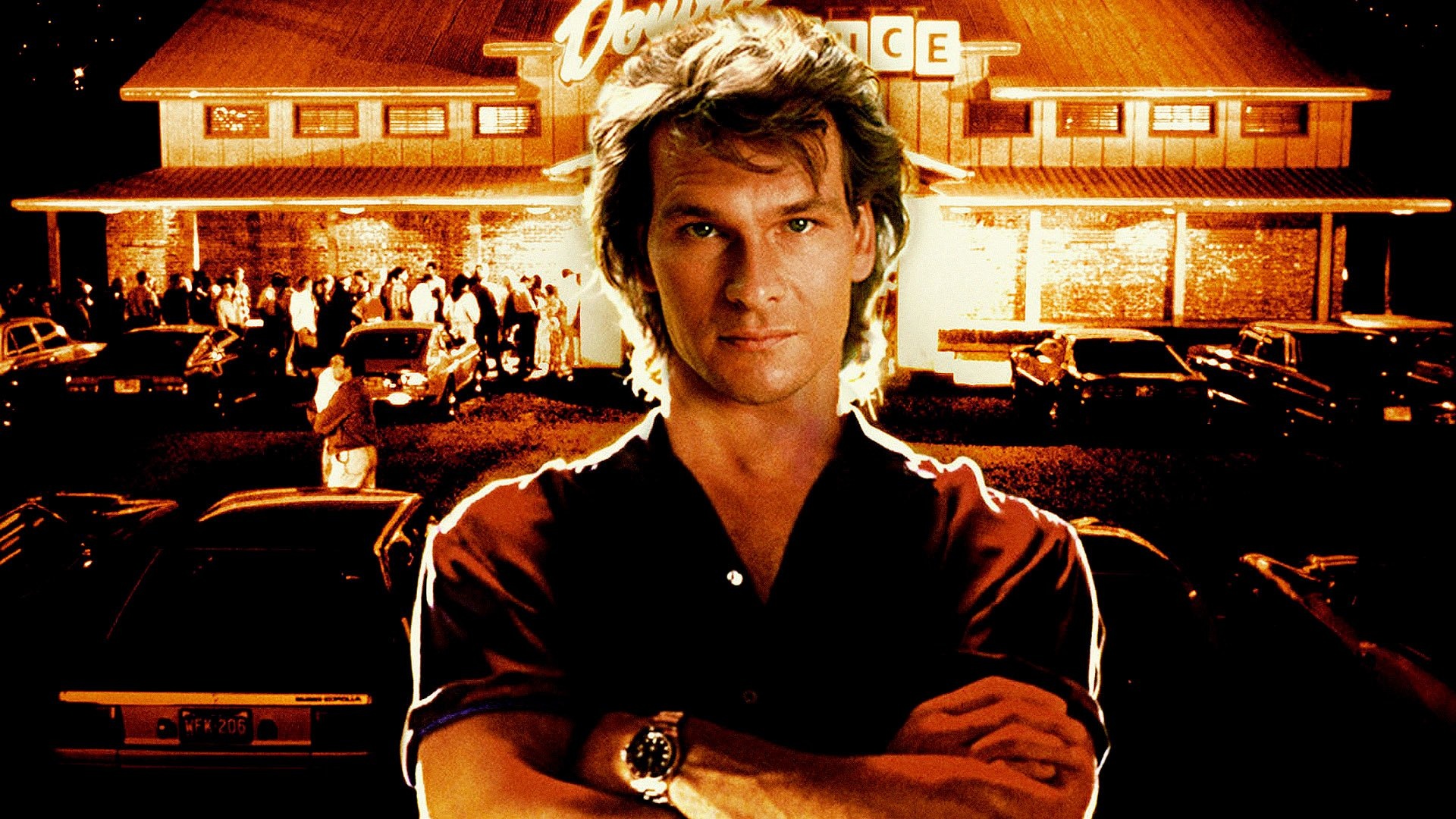 Patrick Swayze, Movie star, Road House movie, Intense action, 1920x1080 Full HD Desktop