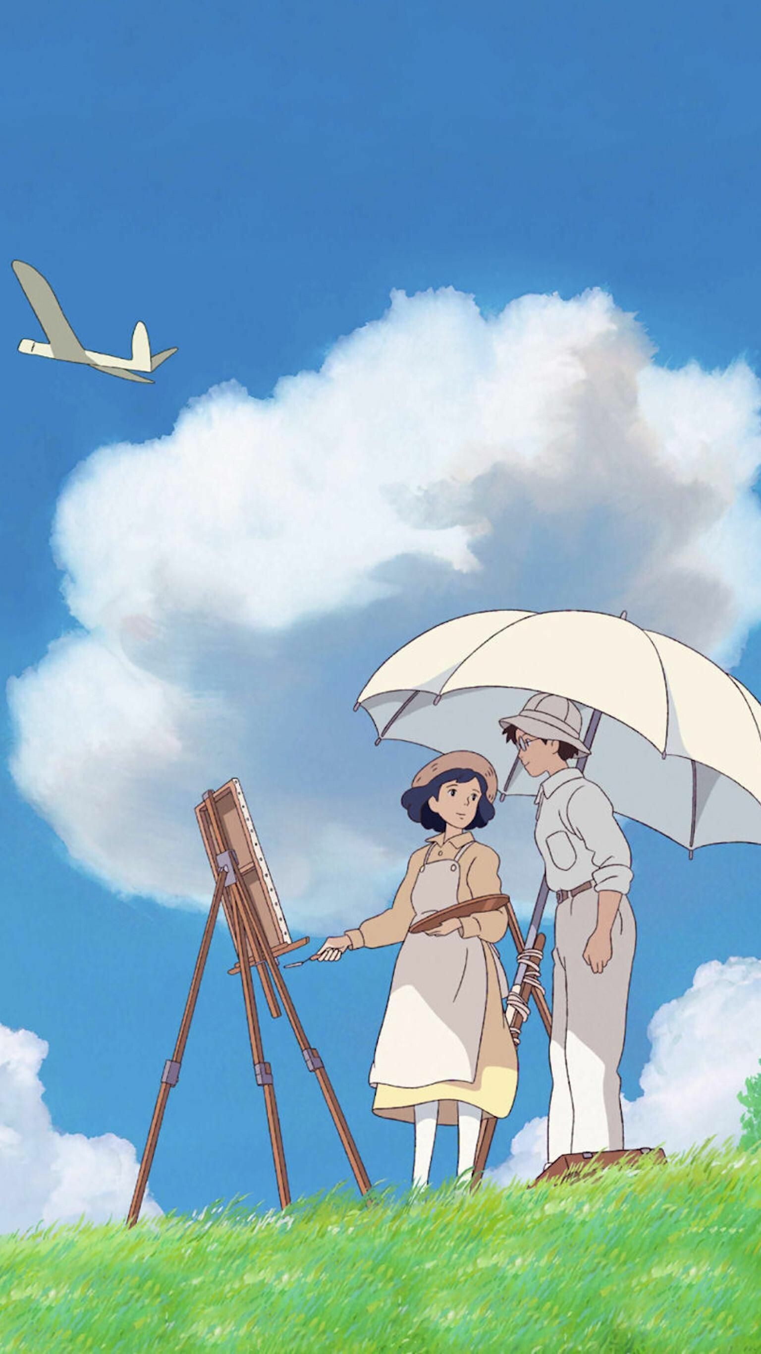 Jiro Horikoshi and Nahoko Satomi, The Wind Rises Wallpaper, 1540x2740 HD Phone