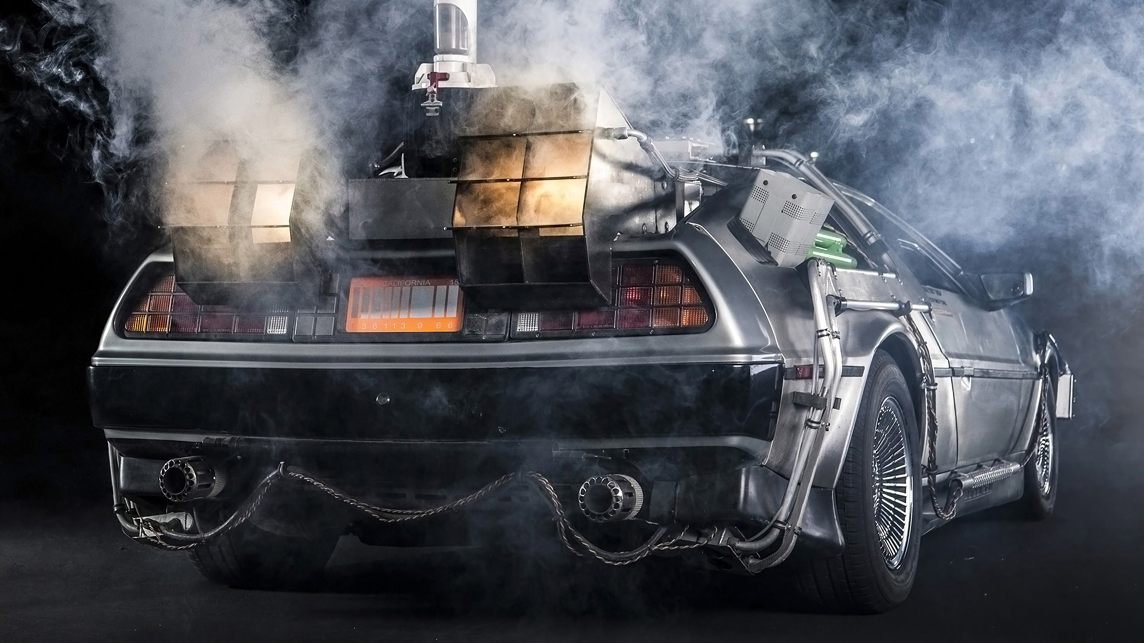 DeLorean DMC-12, 1985 model, Back to the Future, 3840x2160 4K Desktop