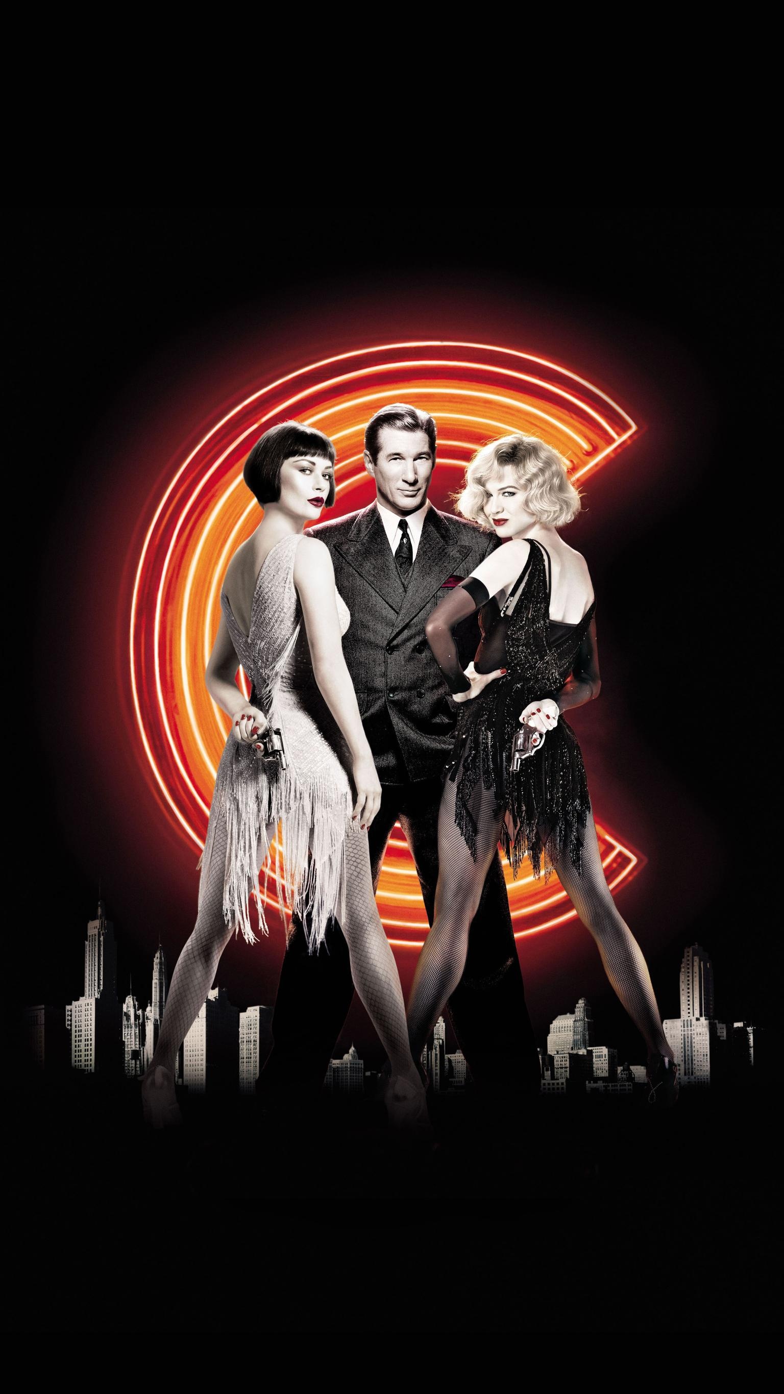 Chicago musical, Vibrant stage performances, Iconic characters, Theatrical magic, 1540x2740 HD Phone