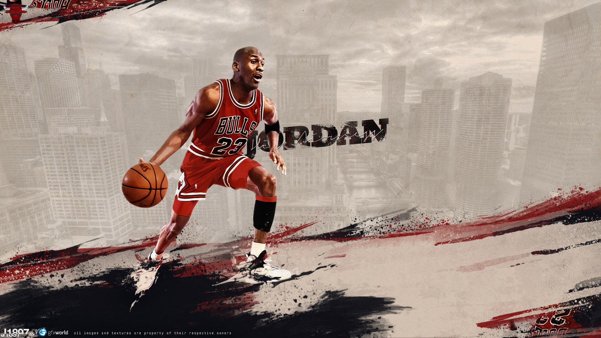 Michael Jordan, Basketball legend, Sports icon, Gfx wallpapers, 1920x1080 Full HD Desktop