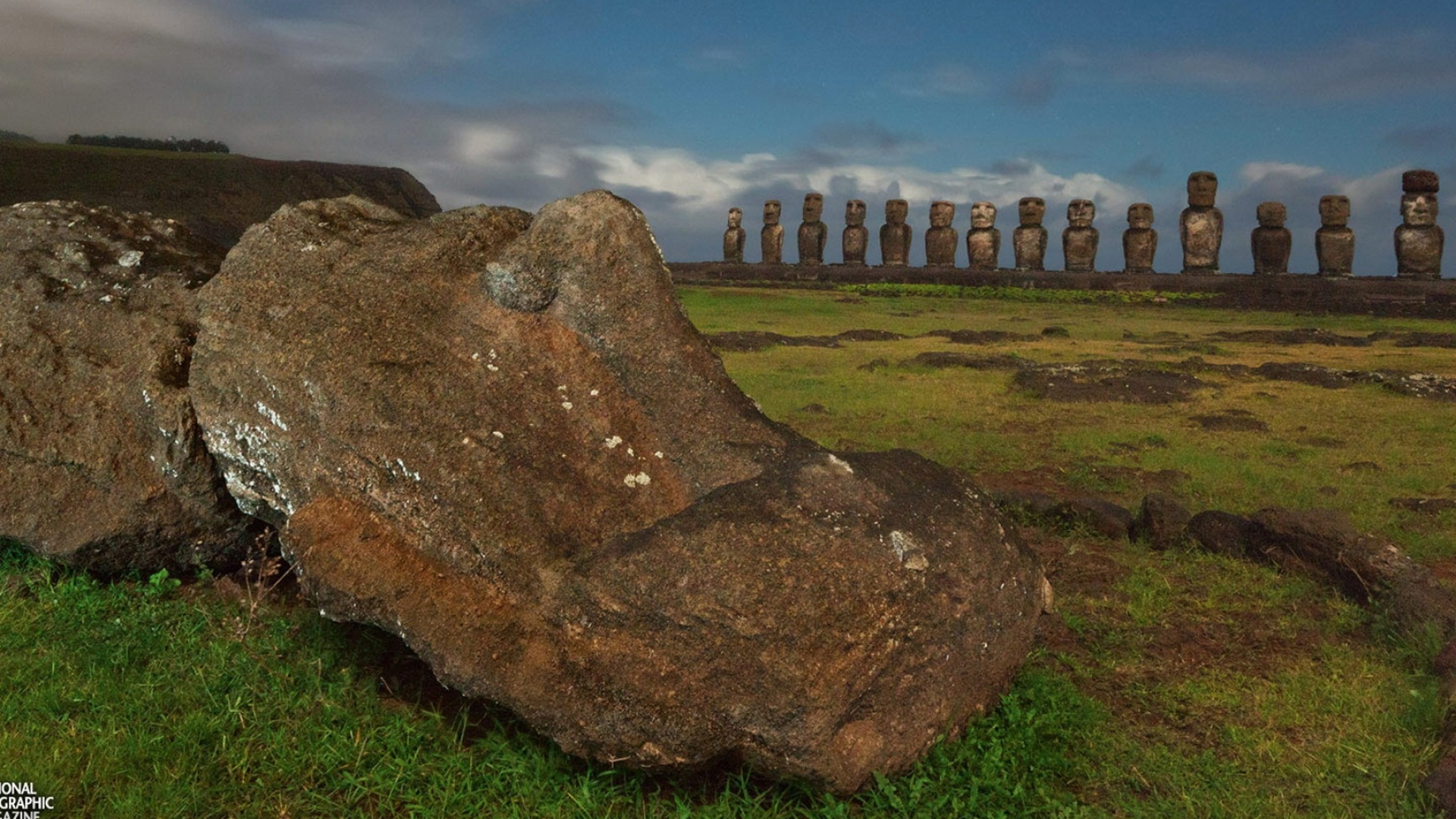 Easter Island, Moai statues from Rapa Nui, Captivating stone figures, Polynesian legacy, 1920x1080 Full HD Desktop