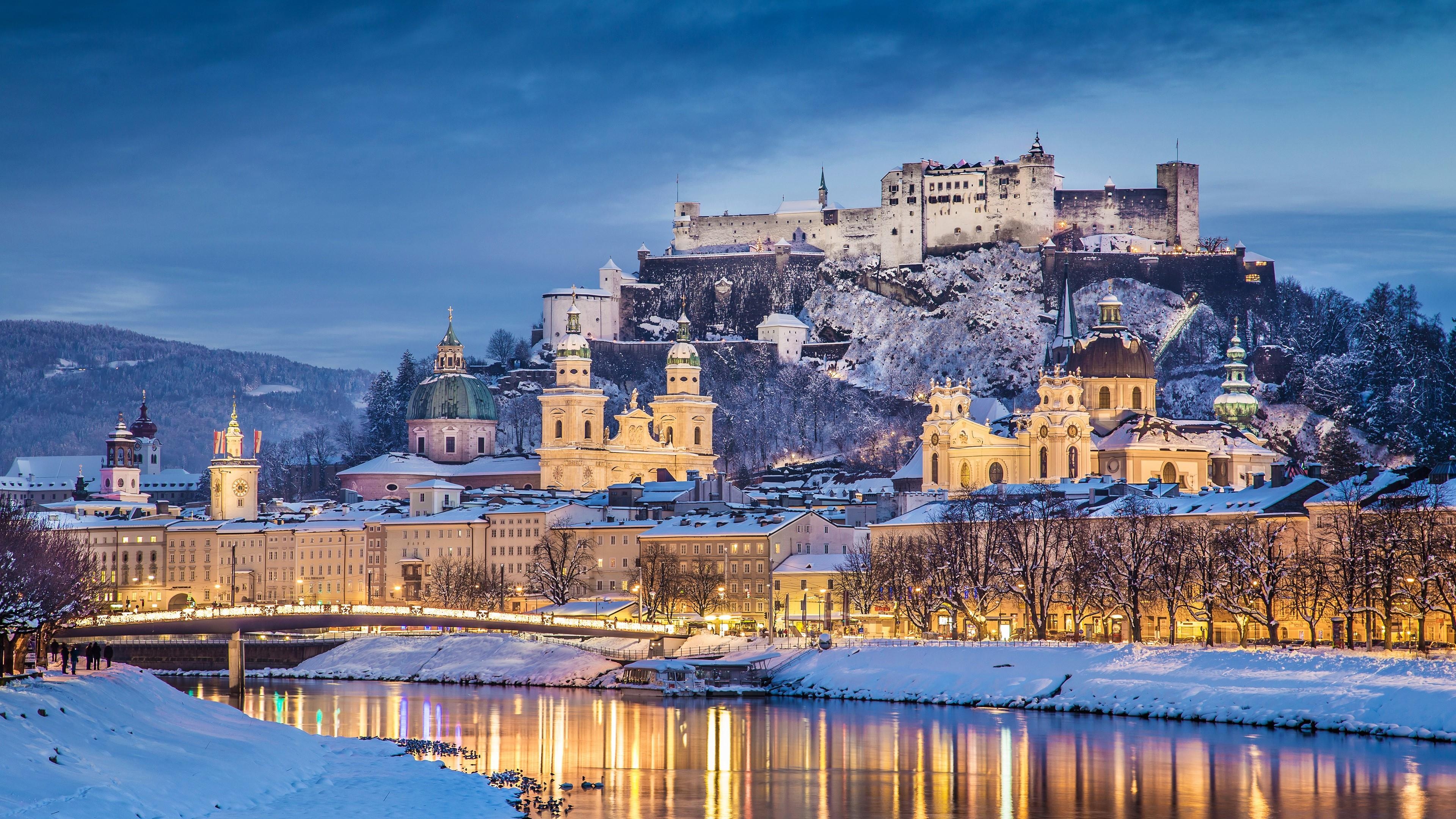 Hohensalzburg Fortress, Secret world, Historical stronghold, Austrian marvel, 3840x2160 4K Desktop