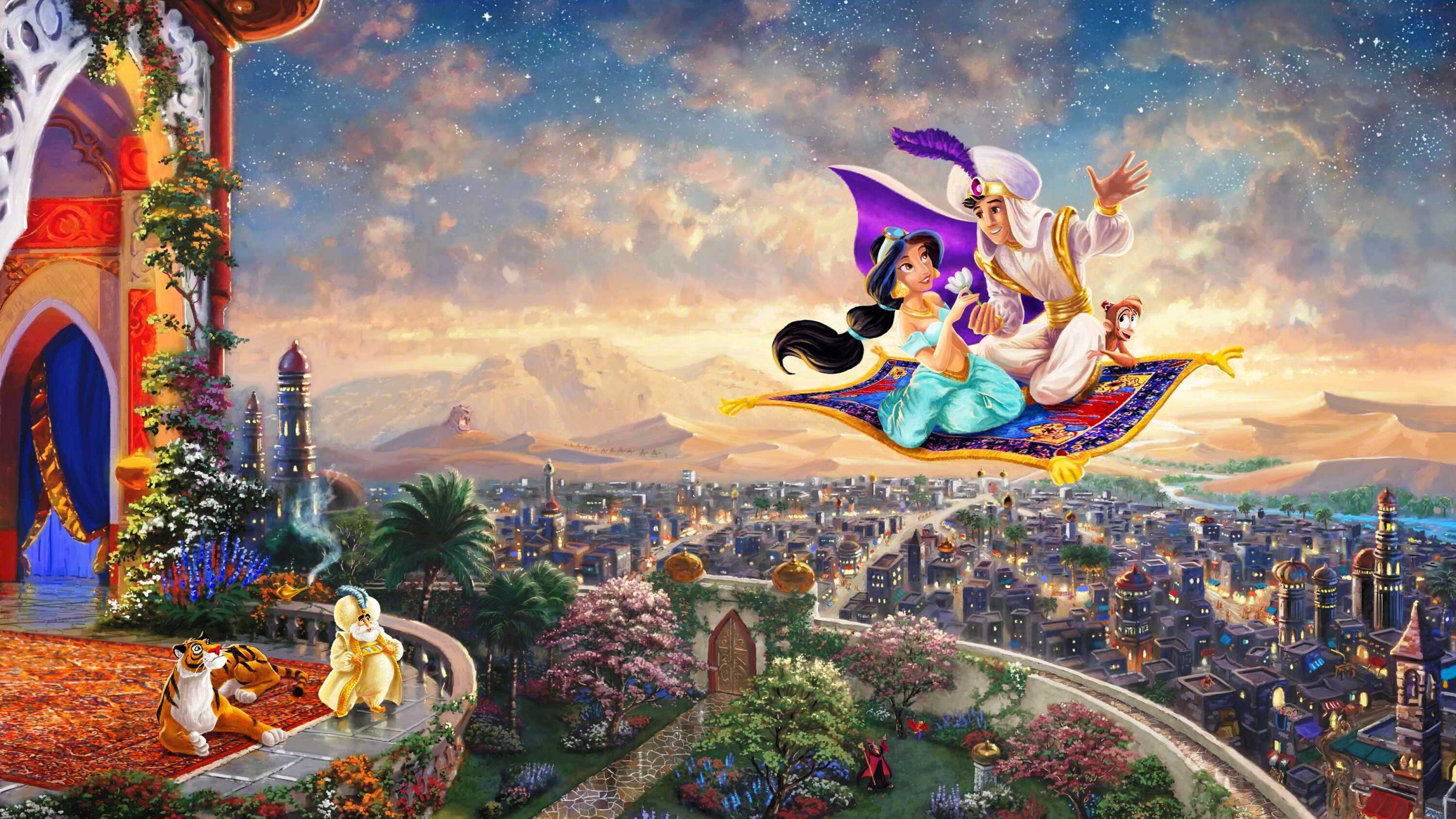 Flying carpet, Princess Jasmine Wallpaper, 3840x2160 4K Desktop