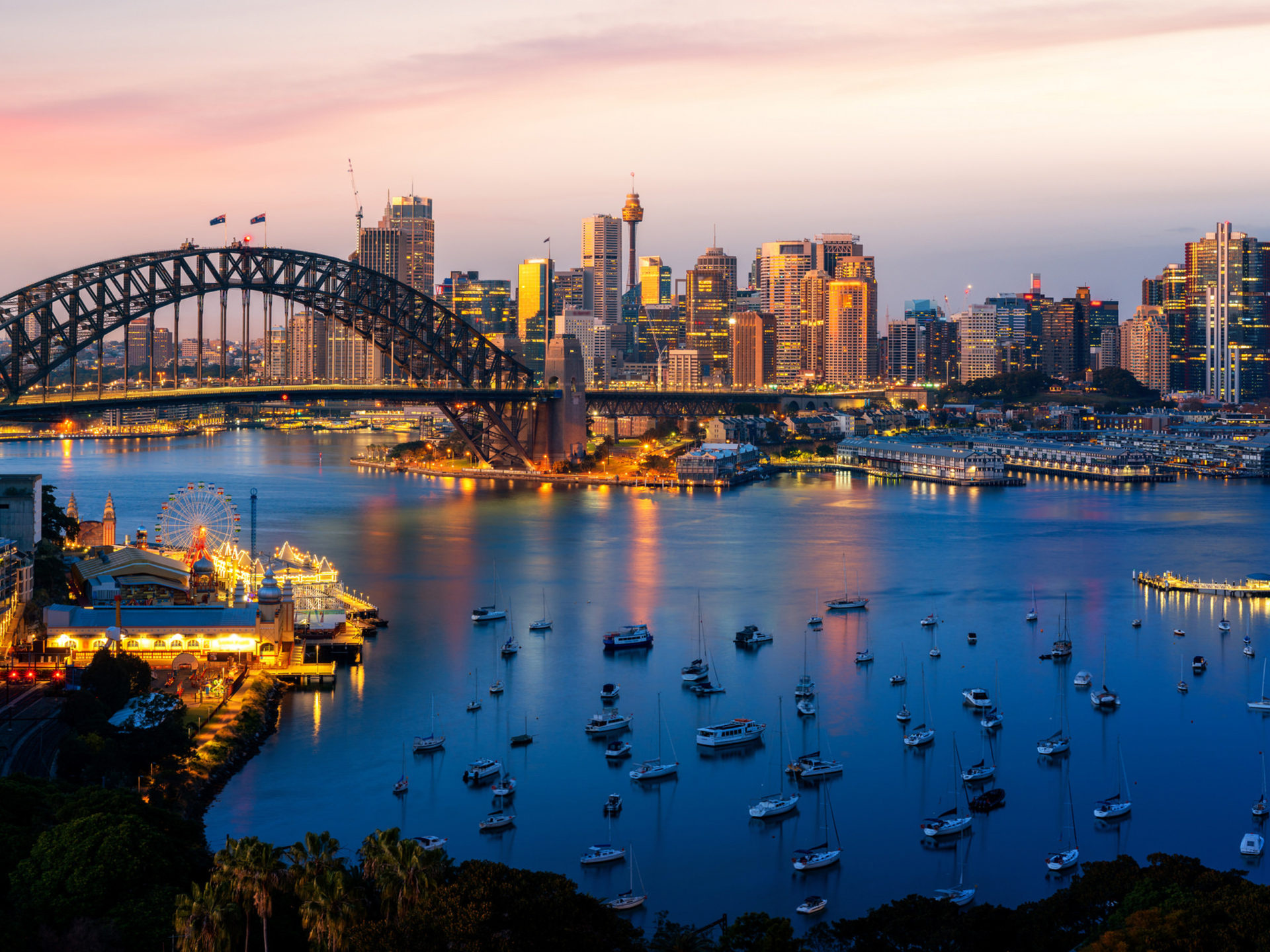 Sydney city, Panorama view, Australian bridge, Stunning wallpaper for screens, 1920x1440 HD Desktop