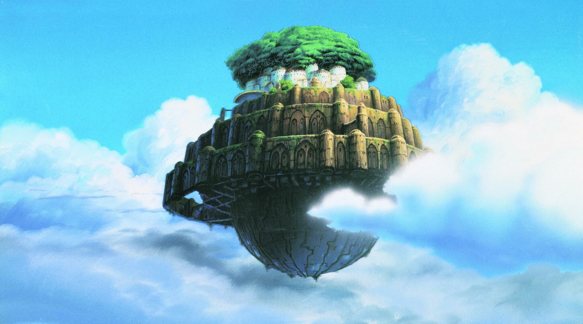 Laputa: Castle in the Sky, HD wallpaper, Enchanting castle, Breathtaking scenery, 2050x1140 HD Desktop