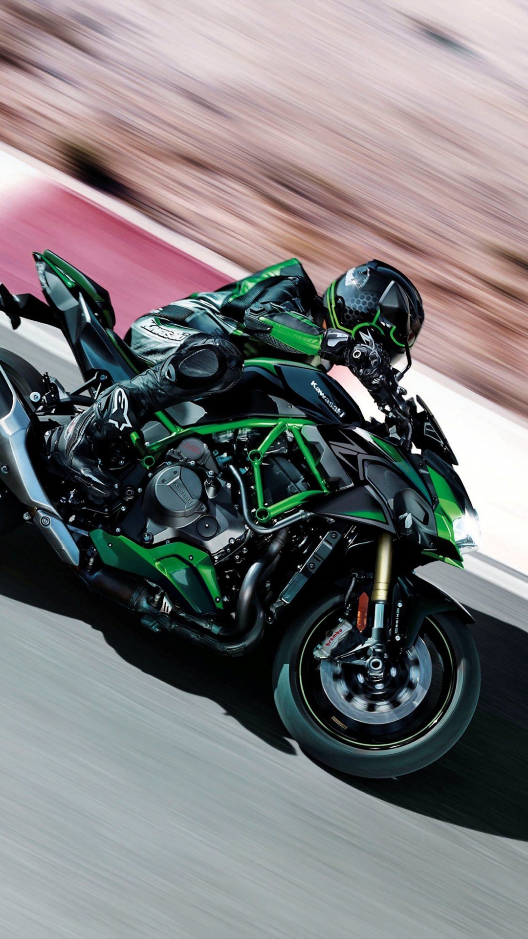 Kawasaki Z H2, Sports bikes 2021, Racing bikes Race track, 1080x1920 Full HD Phone