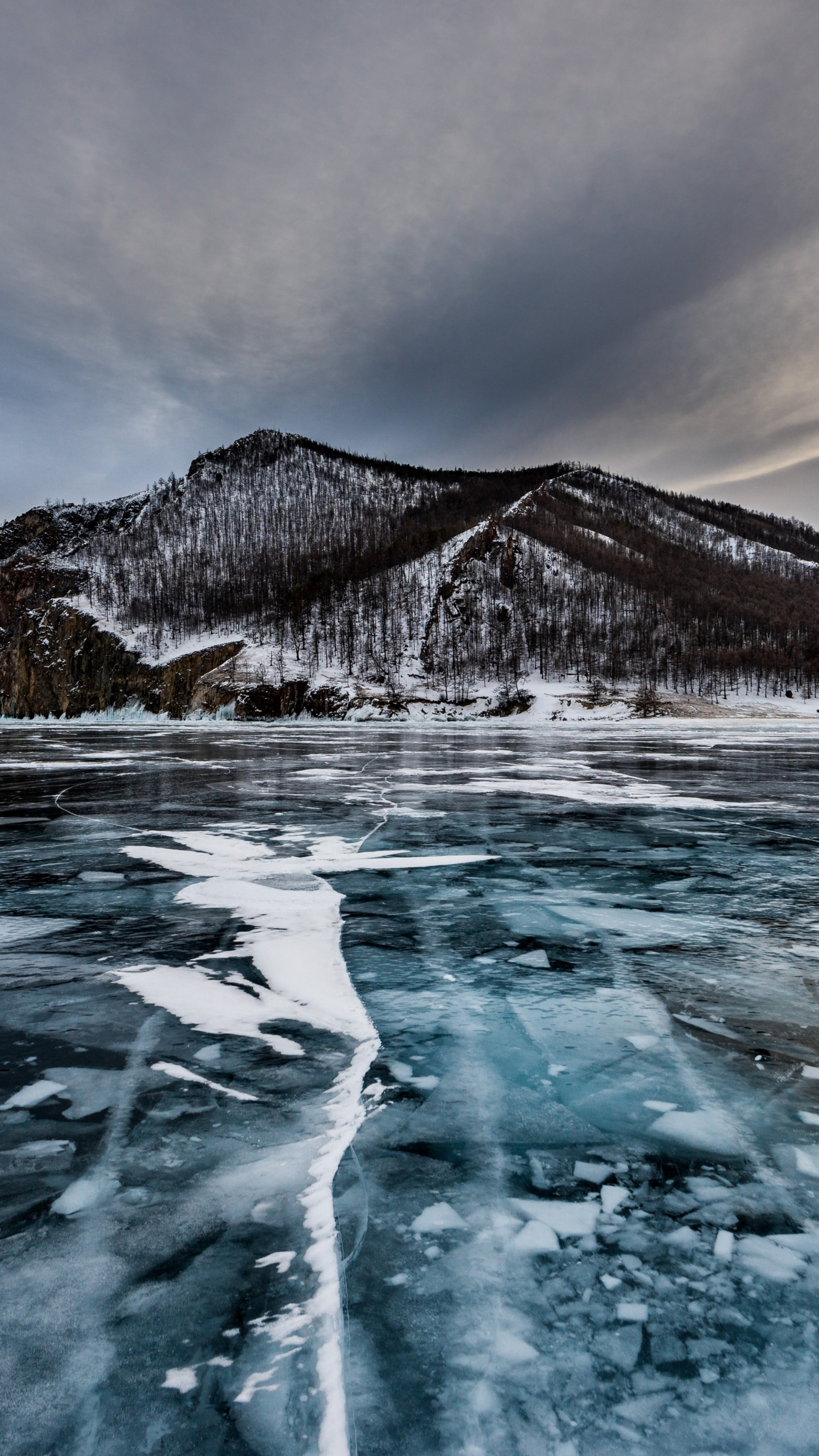 Olkhon island, Ice Wallpaper, 2160x3840 4K Phone