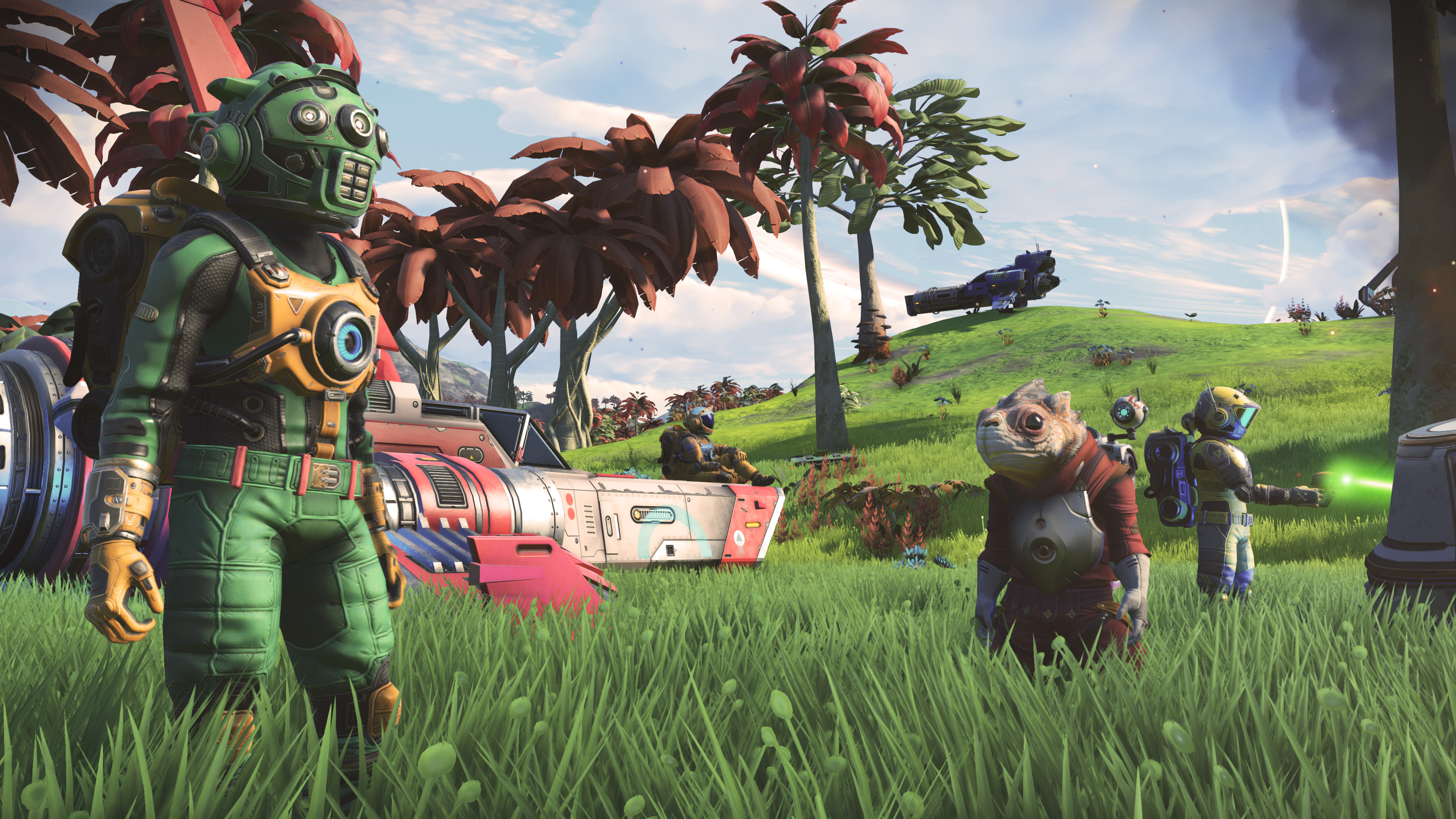 No Man's Sky in 4K, High-resolution gaming, Detailed graphics, Futuristic art, 3840x2160 4K Desktop