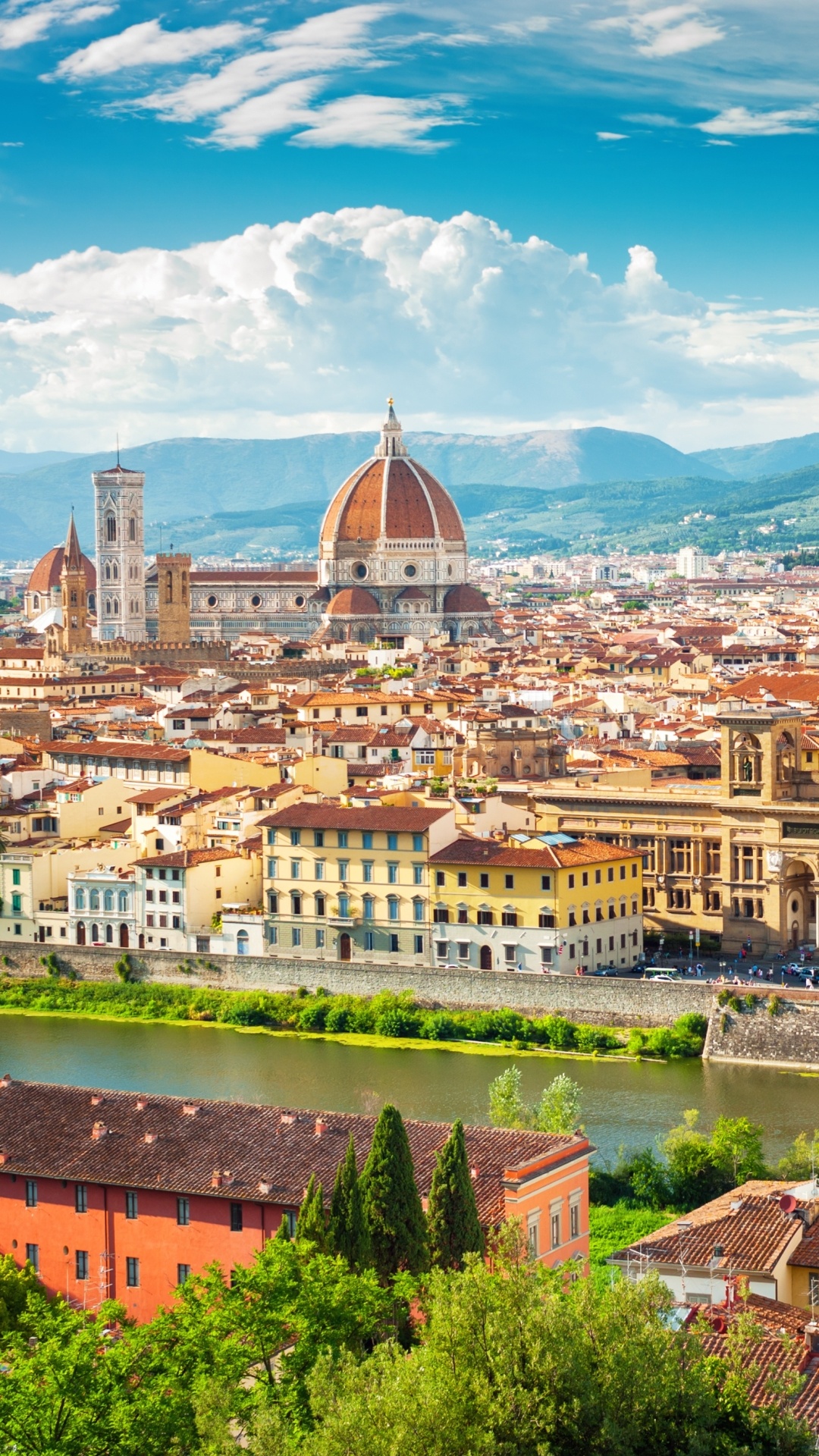 Florence cityscape, Man made, 1080x1920 Full HD Phone