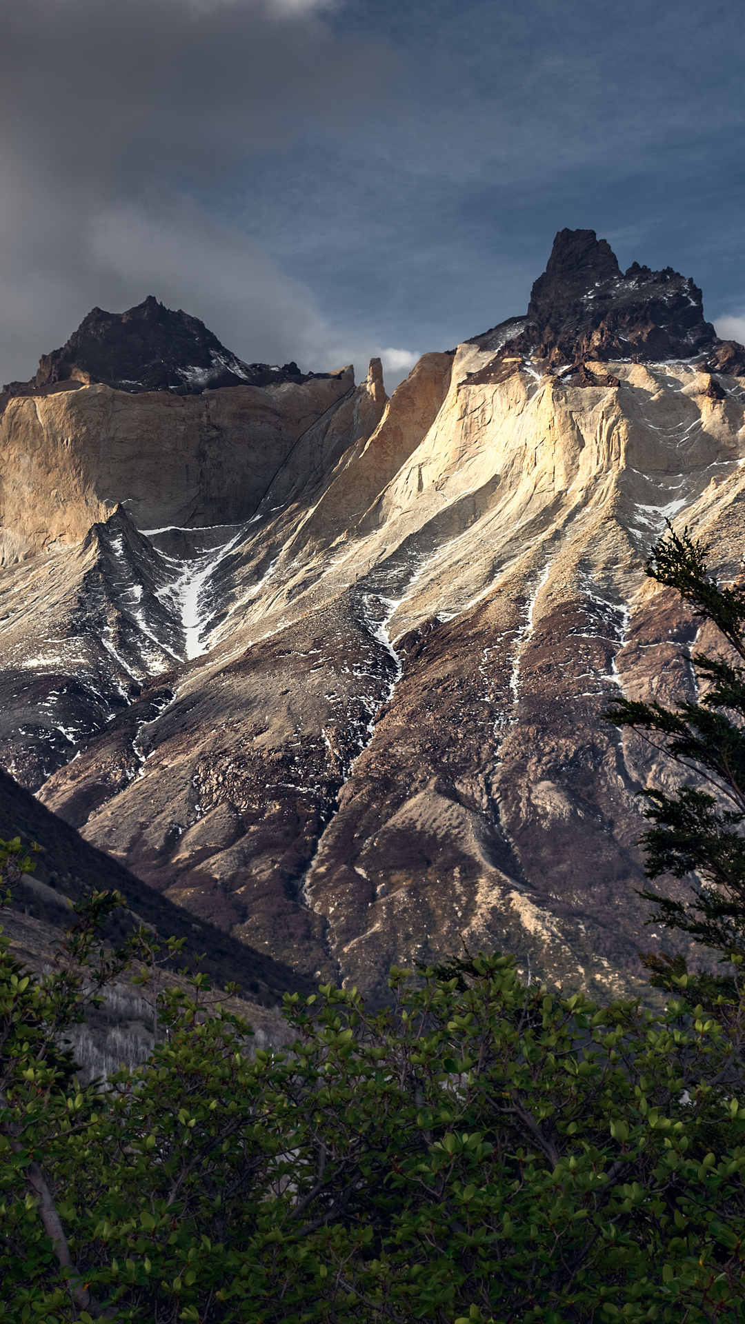 Mountains, Chile, Patagonia, Torres del Paine, 1080x1920 Full HD Phone