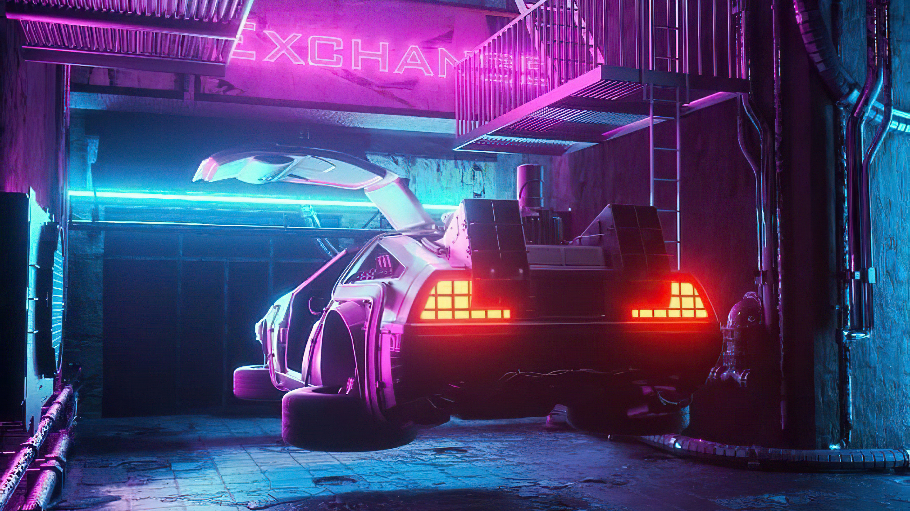 Delorean from Future, 4K HD, Artist, 3840x2160 4K Desktop