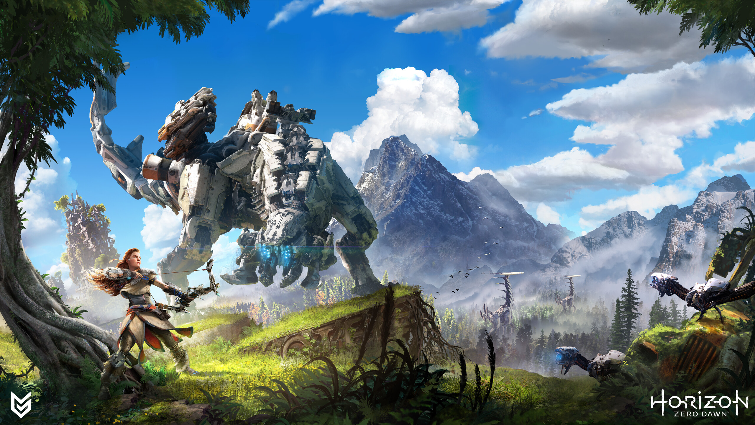 Horizon Zero Dawn, 2017 promotional art, 2560x1440 HD Desktop