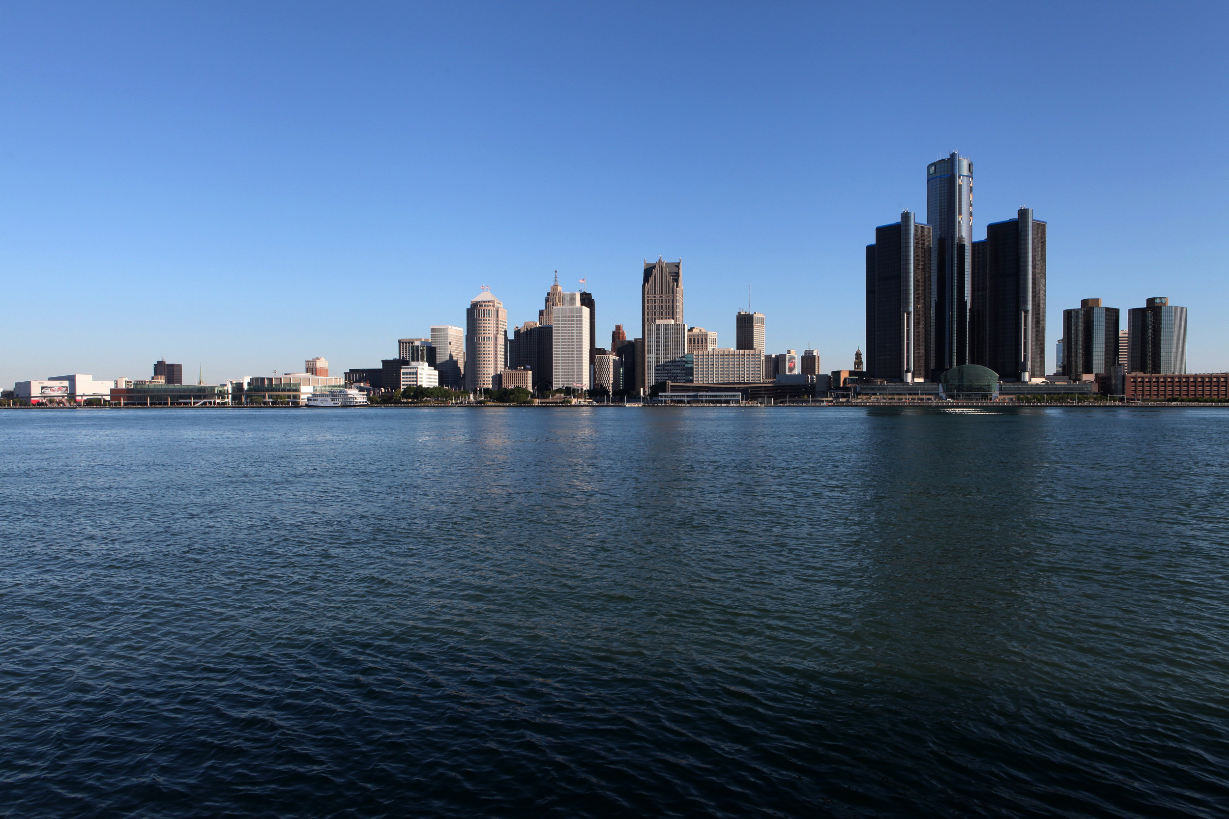 Detroit Skyline, Travels, Historical milestone, Gilbert's support, 2500x1670 HD Desktop