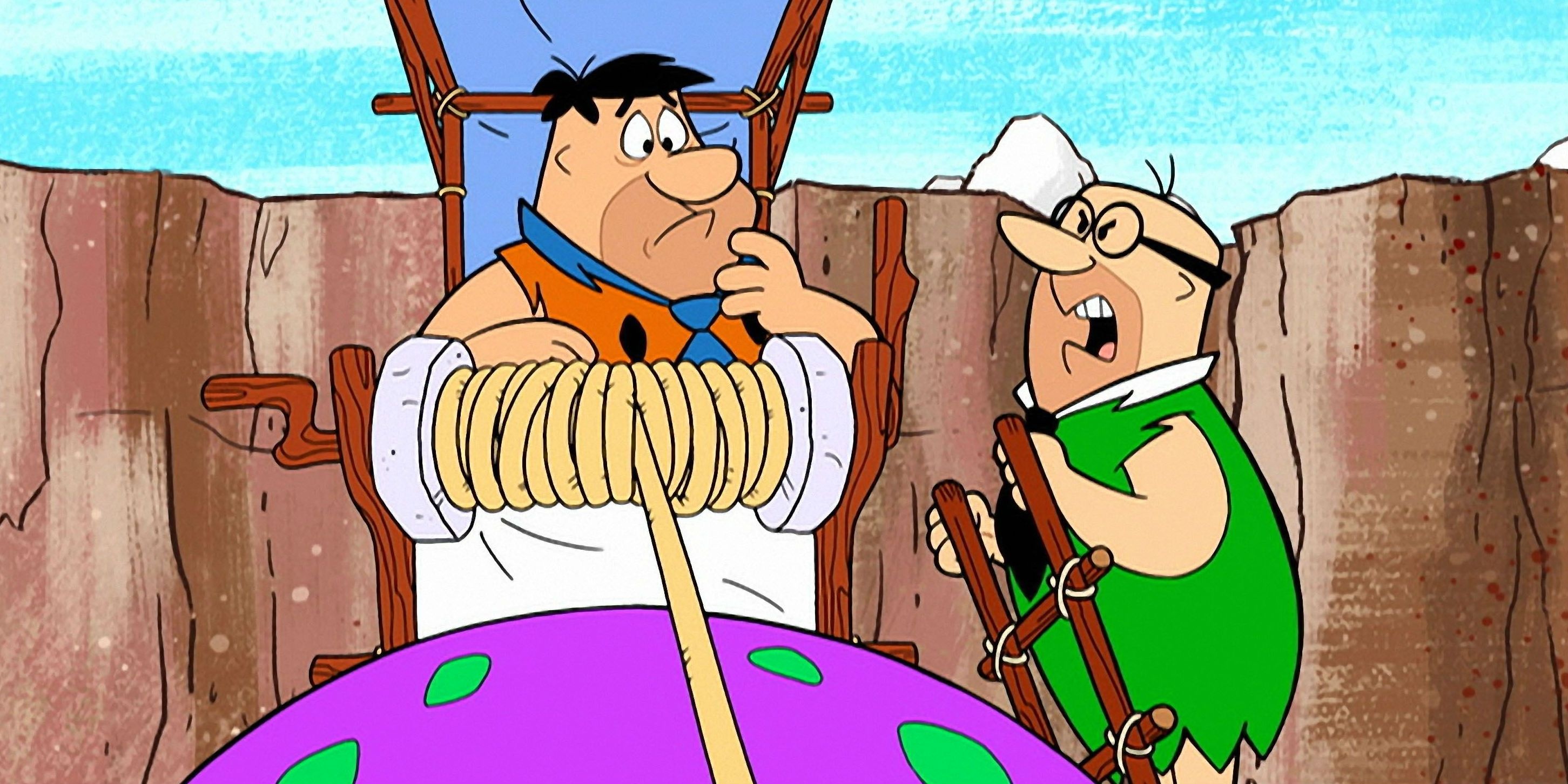 Fred and Mr. Slate, The Flintstones (Cartoon) Wallpaper, 2910x1460 HD Desktop