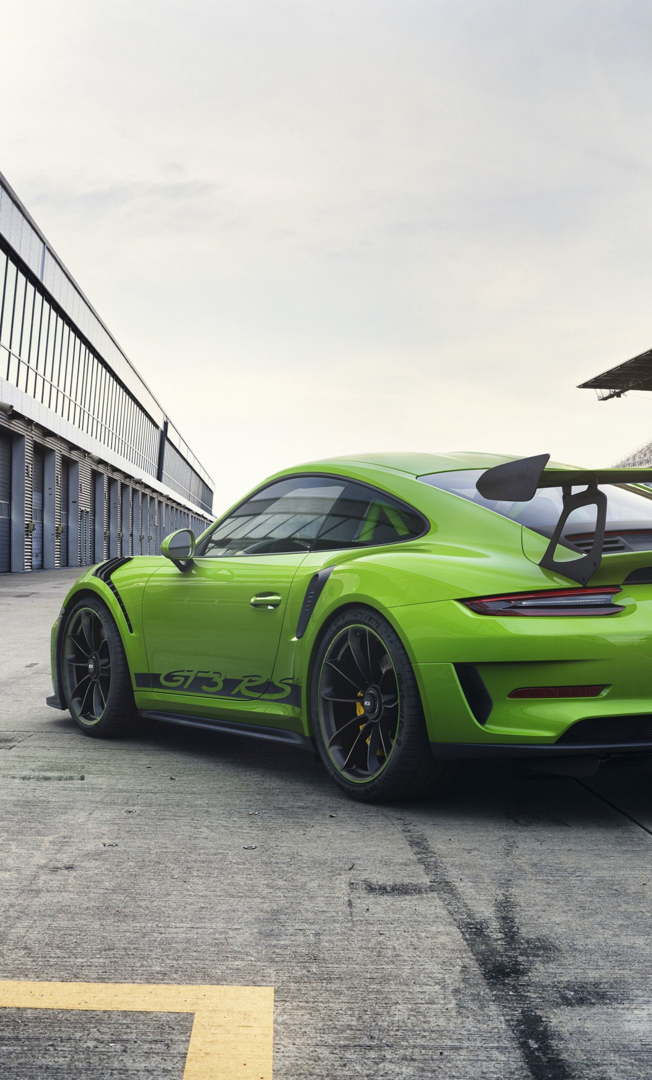 Porsche 911 GT3 RS, Limited edition, Rear wallpaper, 1280x2120 HD Phone