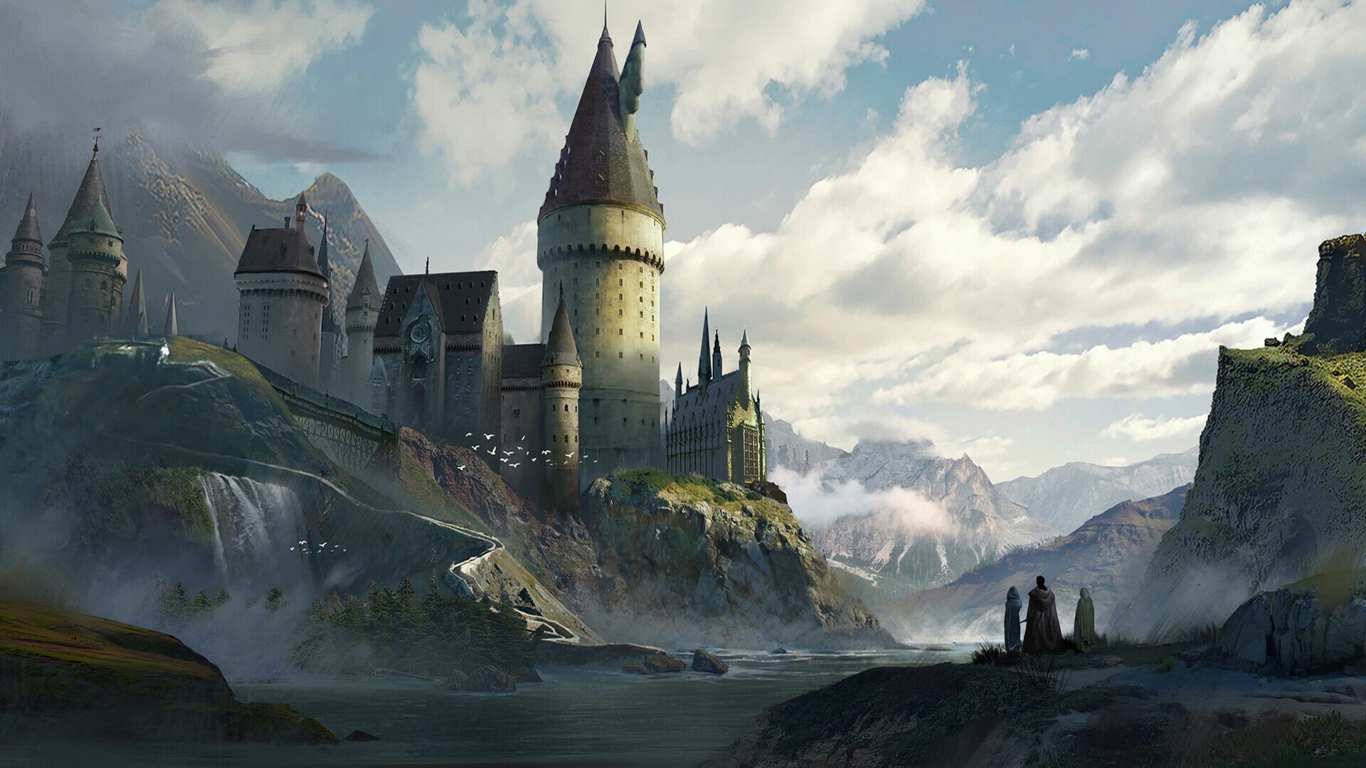 Harry Potter Castle, HD wallpapers, Enchanting fortress, Magical architecture, 1920x1080 Full HD Desktop