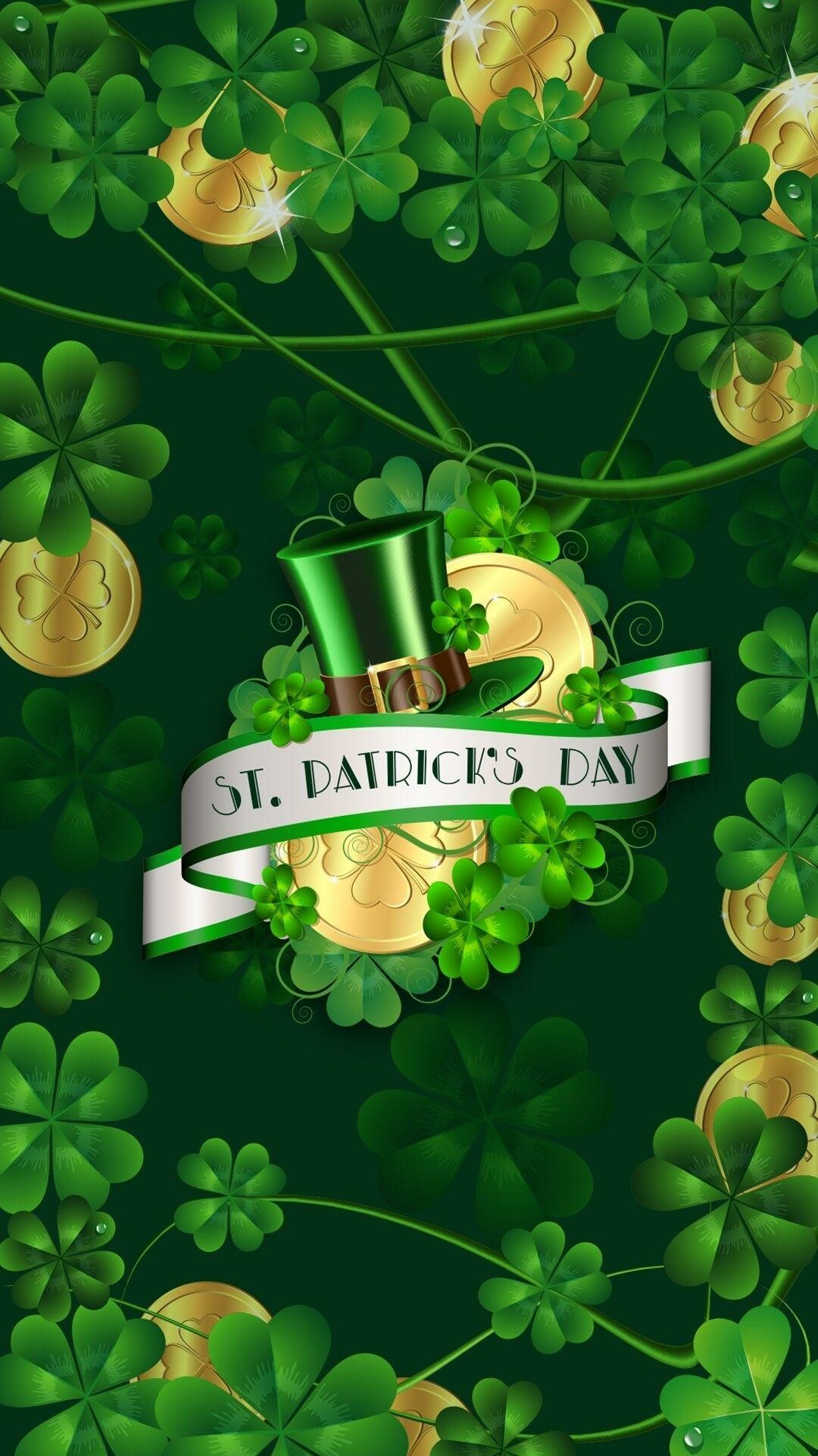 St. Patrick's Day, Clover wallpapers, Festive celebration, Lucky charms, 1080x1920 Full HD Phone