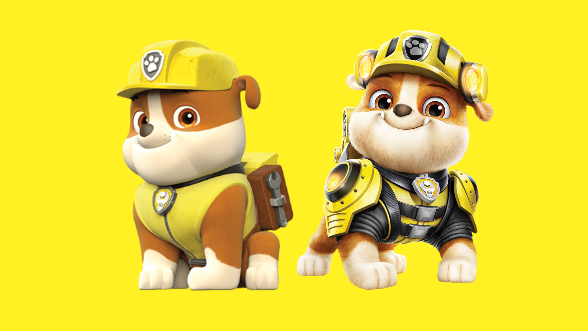 Paw Patrol protagonists, Animated series, Movie comparison, Side by side, 1920x1080 Full HD Desktop