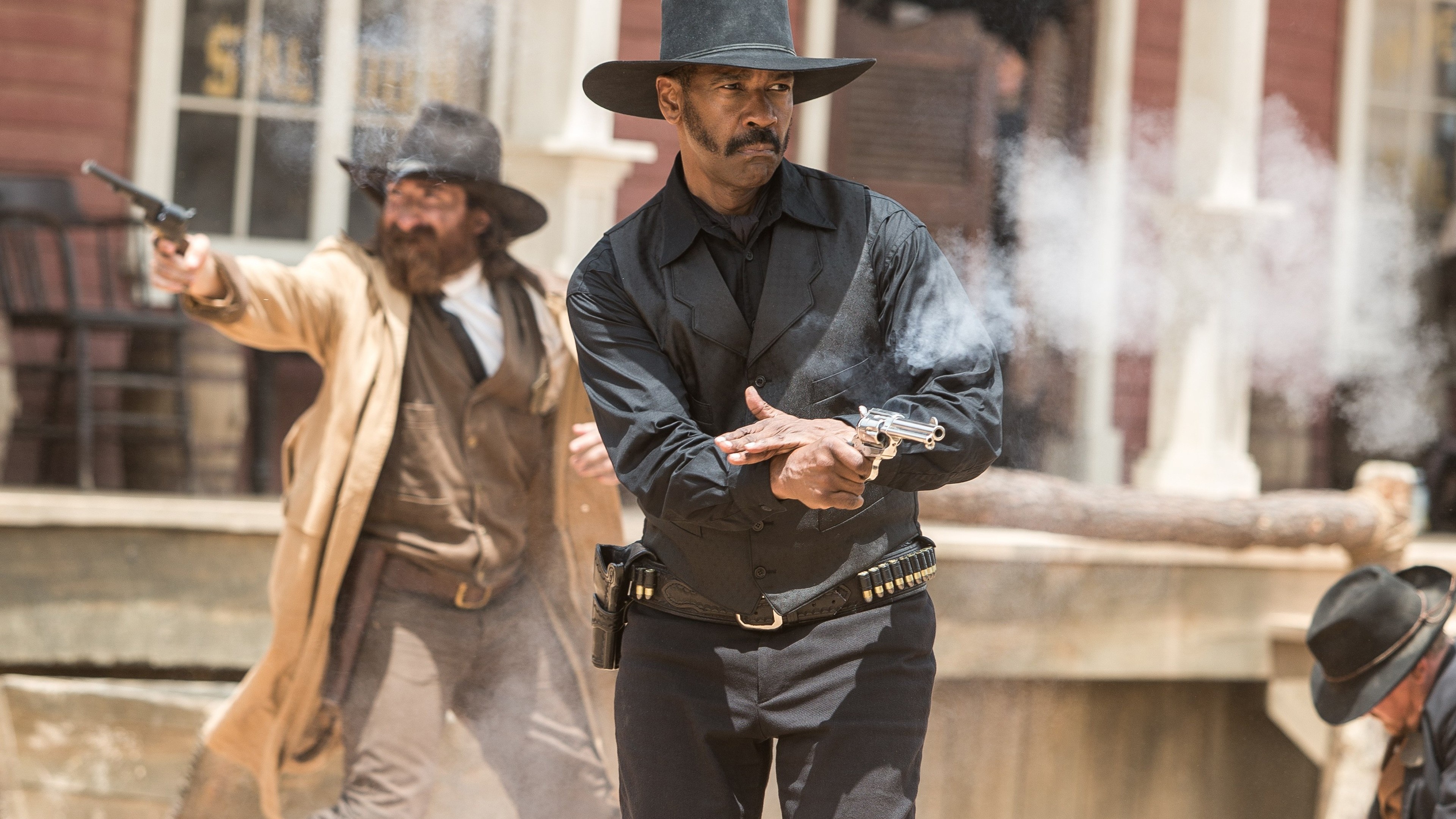 The Magnificent Seven movie, Wallpaper-worthy, Denzel Washington as a gunslinger, Action-packed adventure, 3840x2160 4K Desktop