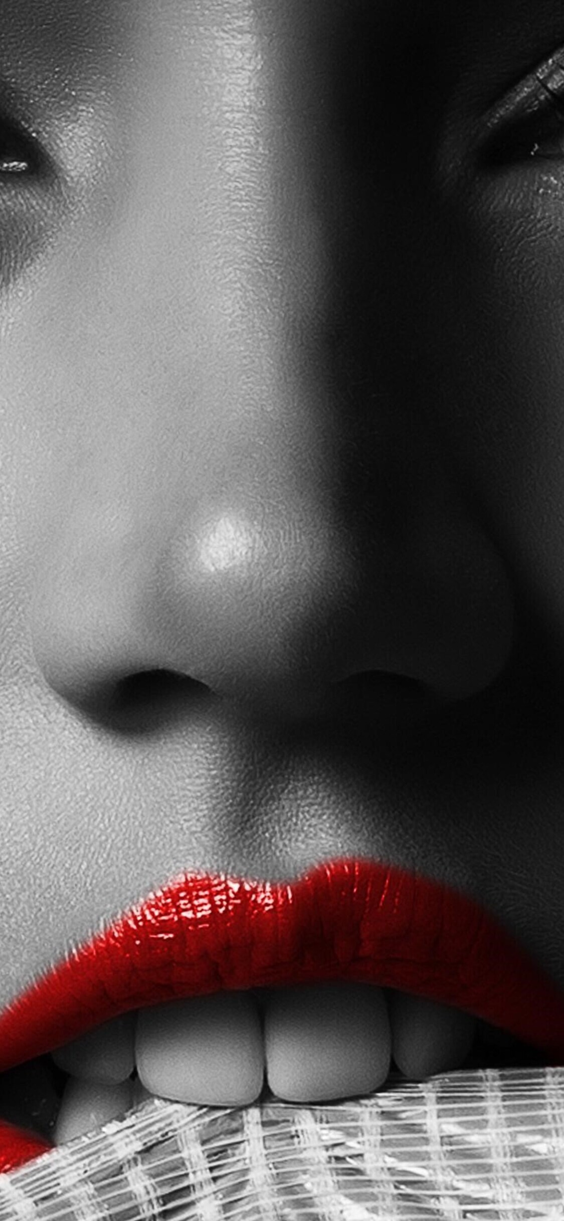 Lipstick, Red lip girl iPhone wallpapers, 1130x2440 HD Phone