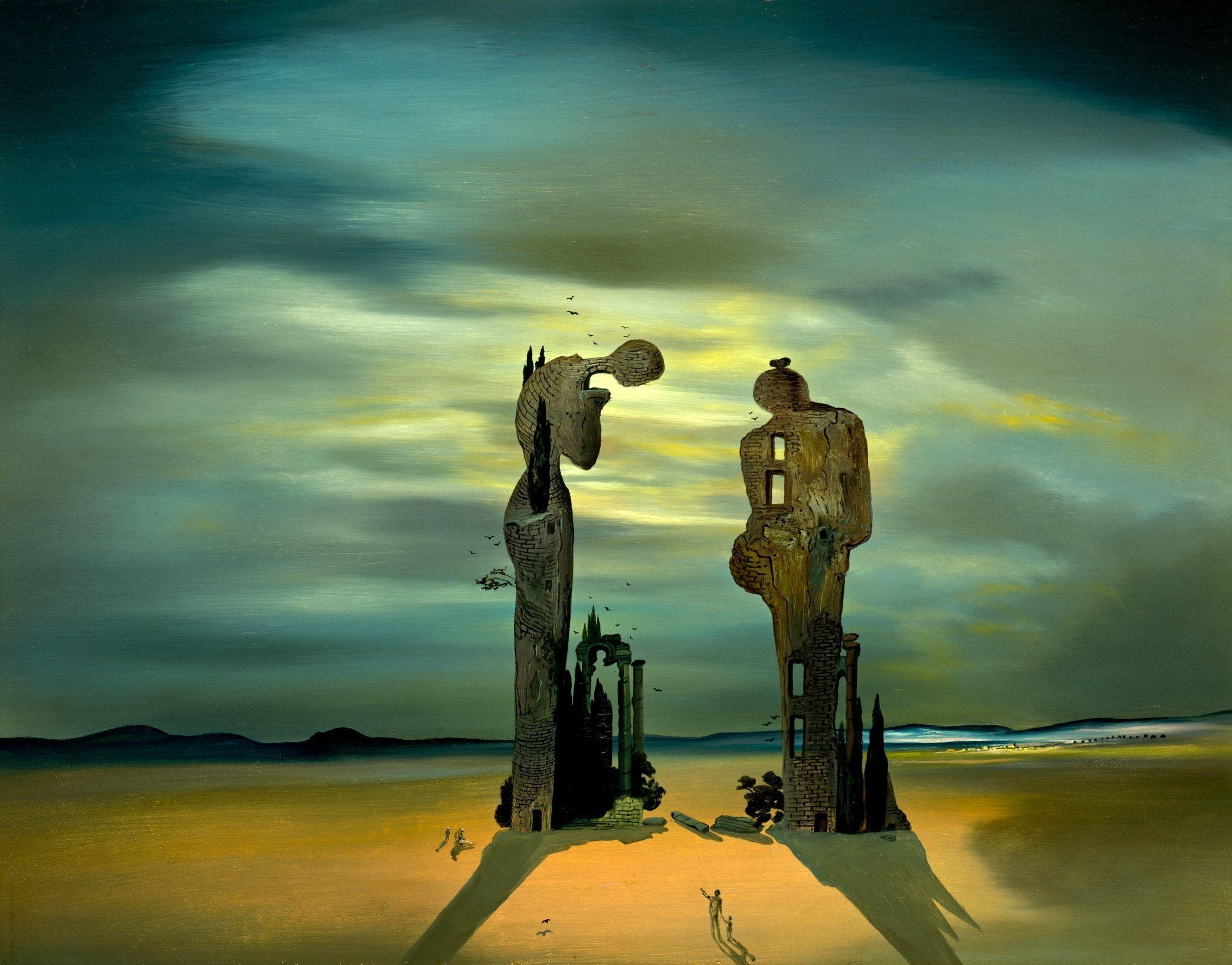 Archeological Reminiscence of Millet's Angelus, Salvador Dali Wallpaper, 2400x1880 HD Desktop