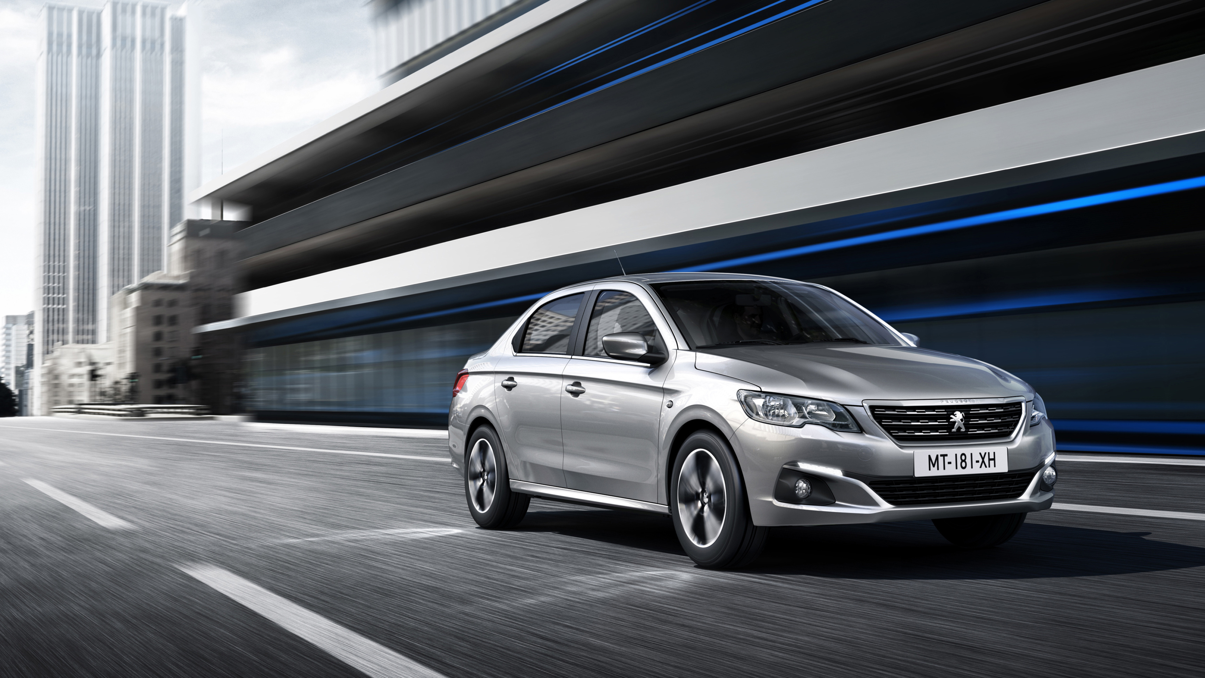 Peugeot 301, Compact car, 2016 model, Desktop wallpapers, 3840x2160 4K Desktop