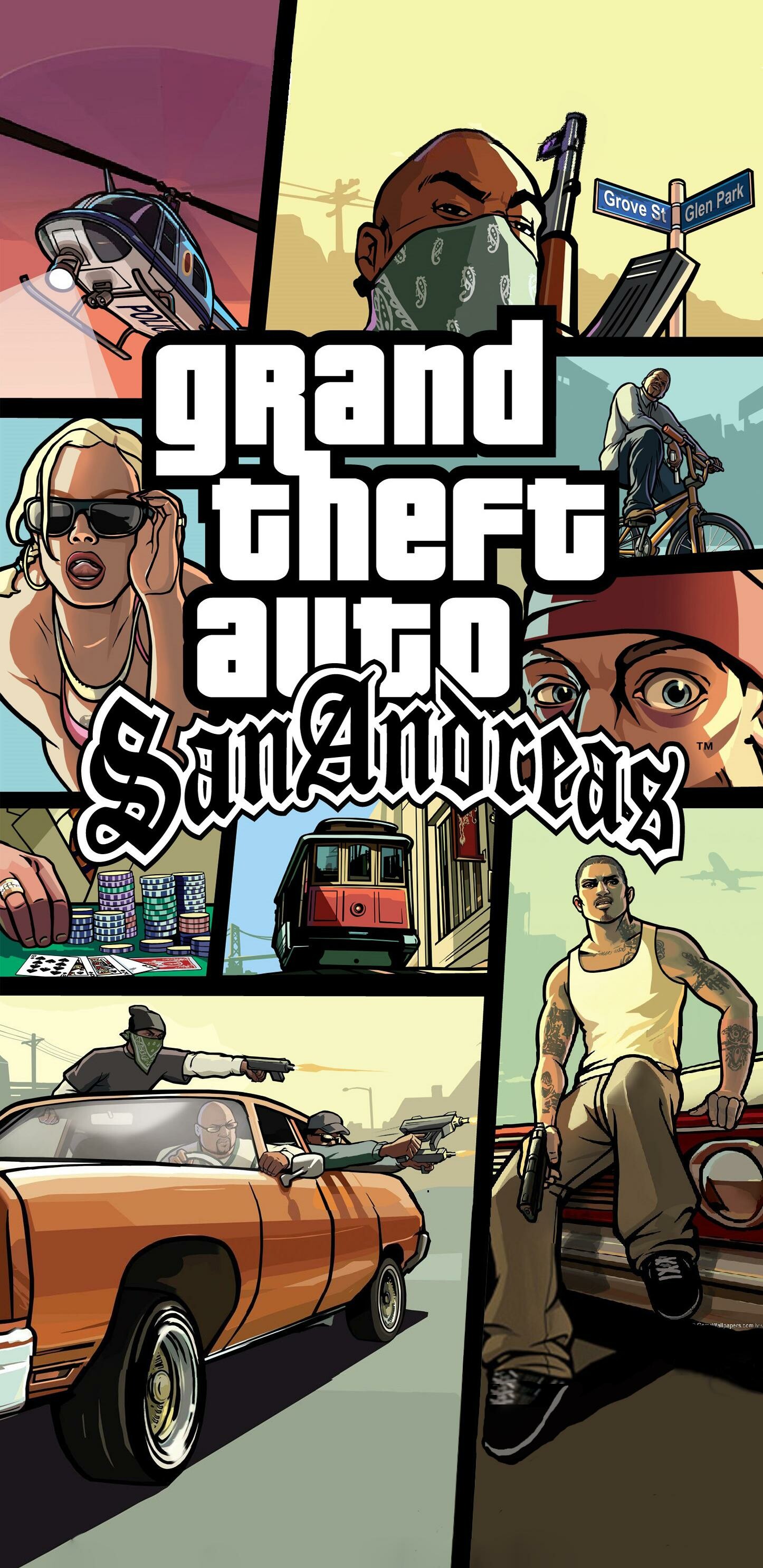 Logo, Grand Theft Auto: San Andreas Wallpaper, 1450x2980 HD Phone