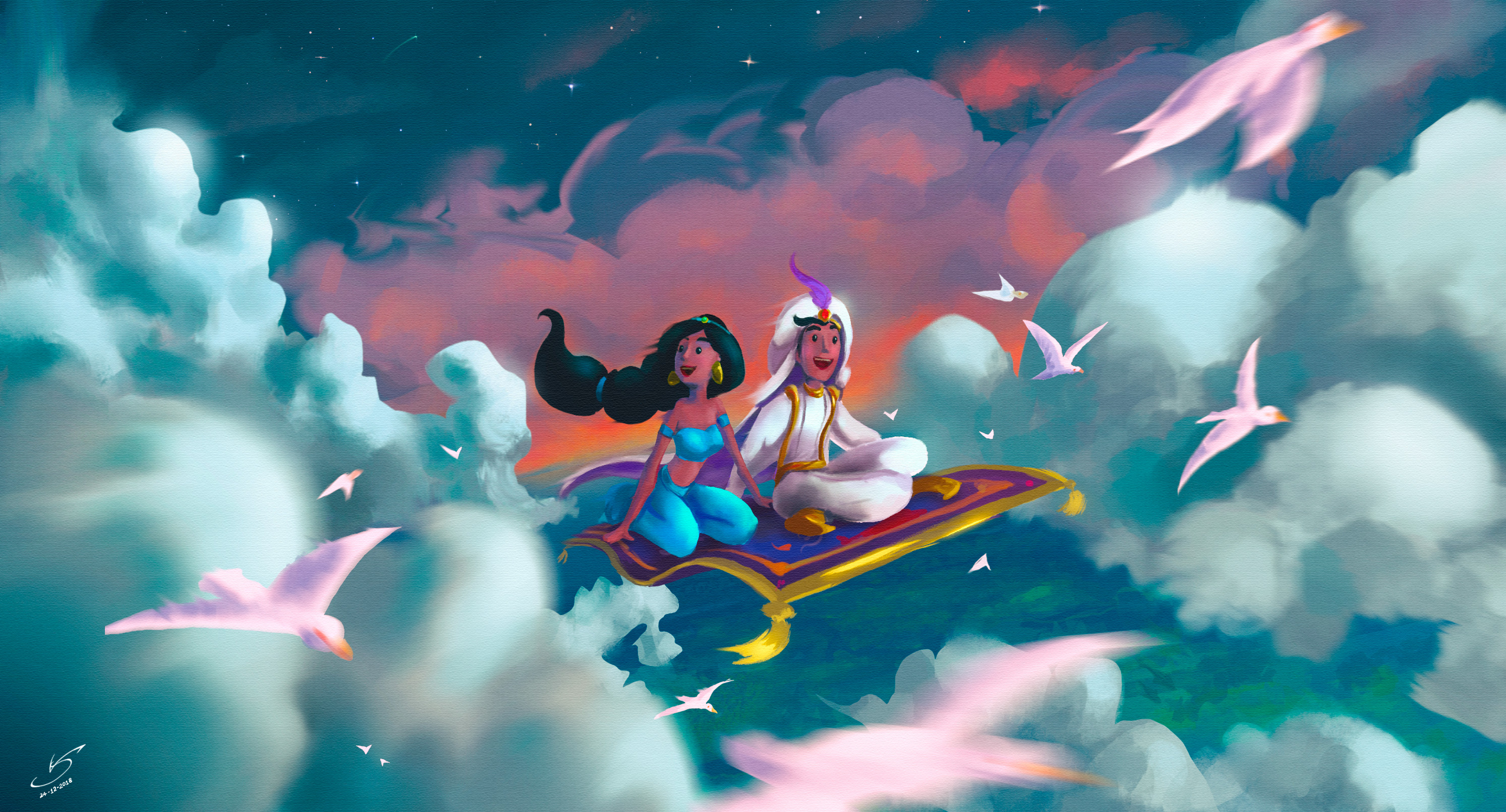 Artwork, Princess Jasmine Wallpaper, 2990x1620 HD Desktop