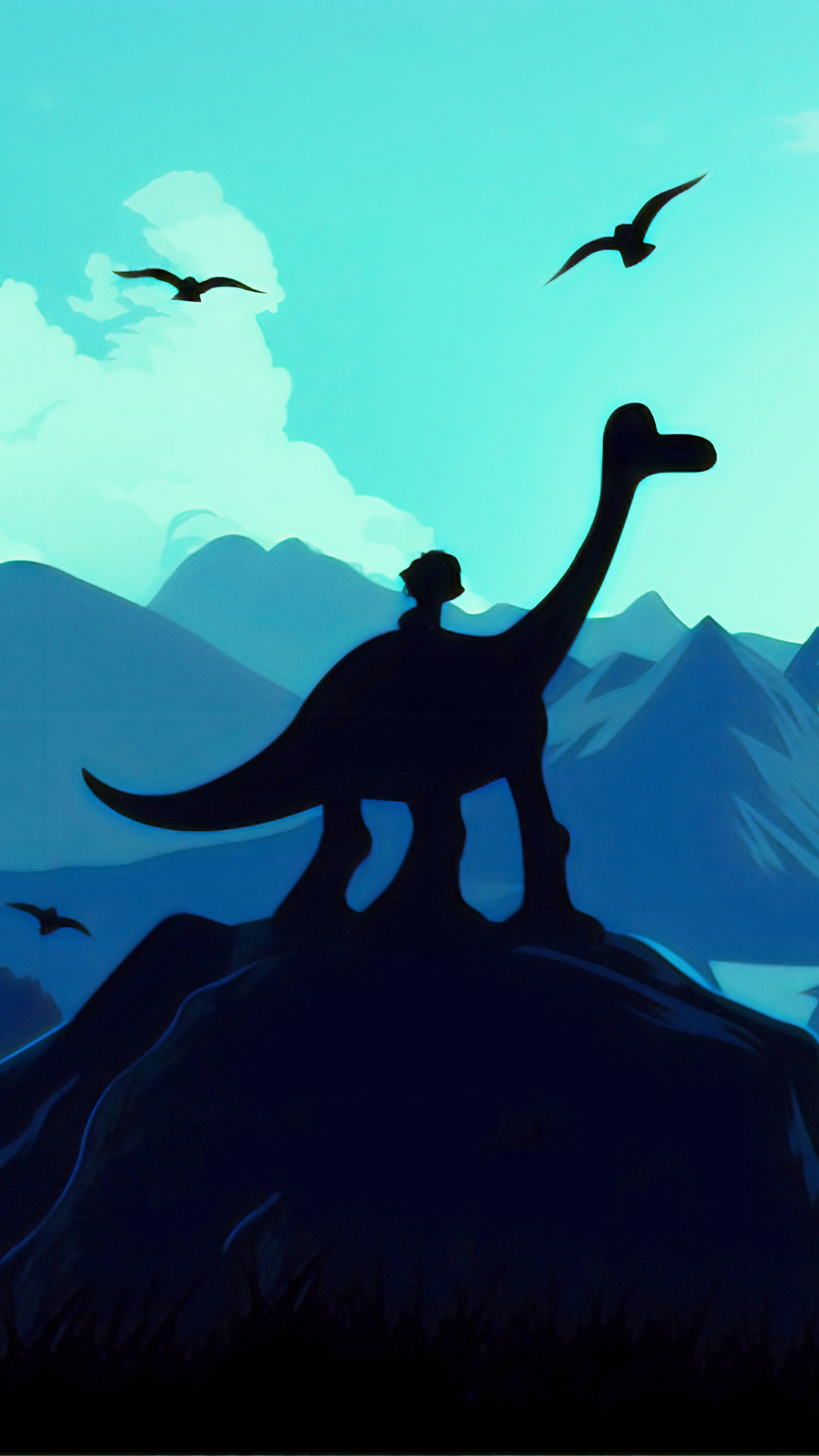 Good Dinosaur, Illustration, Sony Xperia, 2160x3840 4K Phone