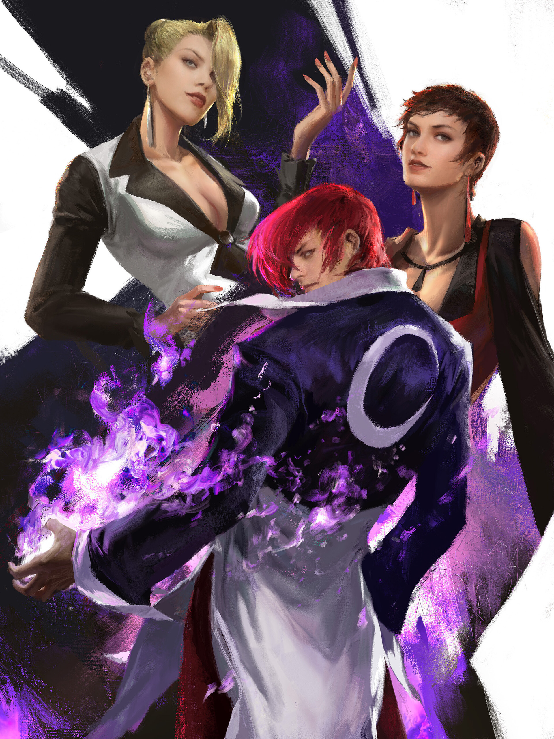 King of Fighters, fan art, king, fighters137, 1920x2570 HD Phone