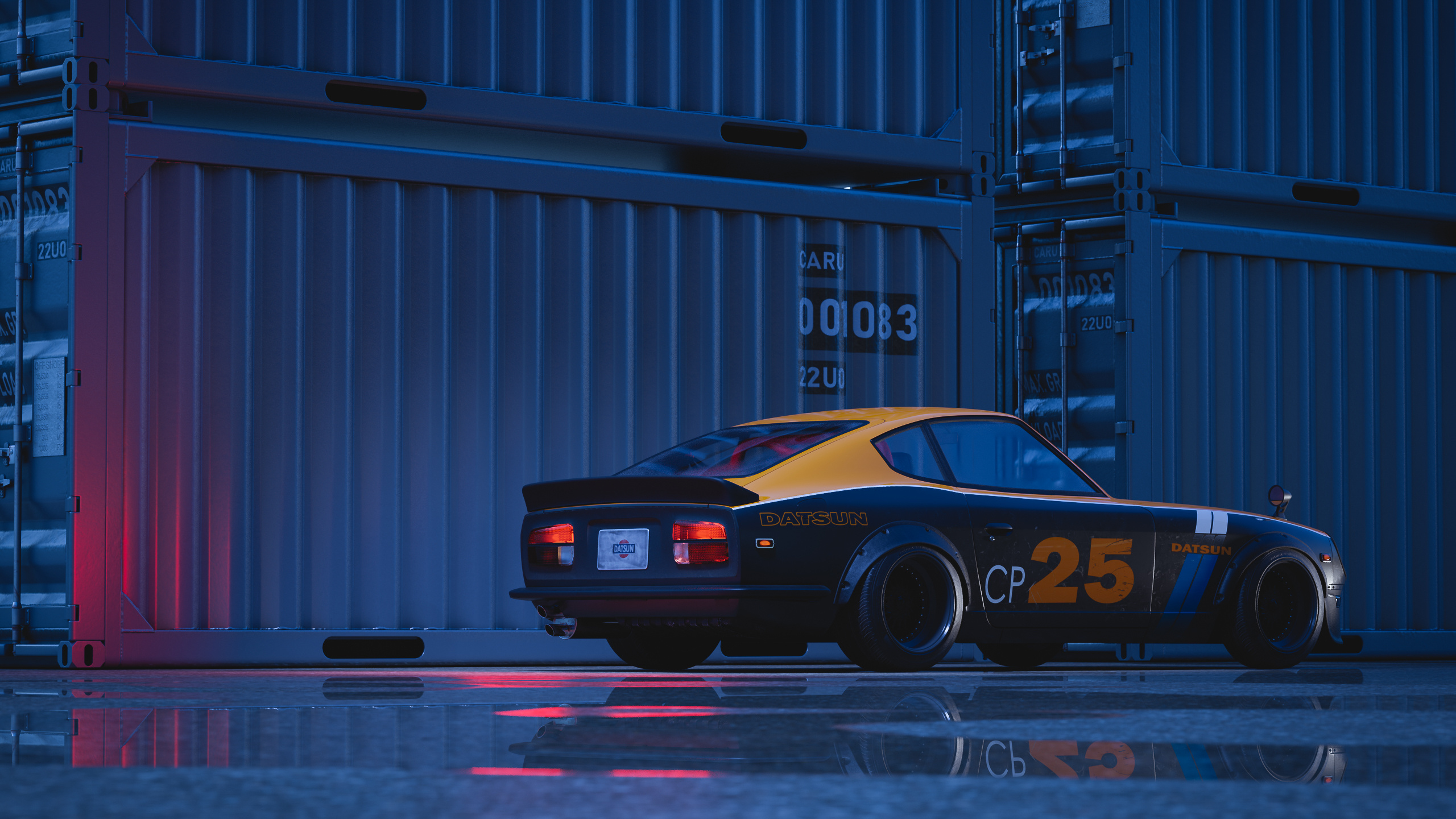 Datsun auto, Datsun 240z, Datsun finished, Datsun Blender, 2560x1440 HD Desktop