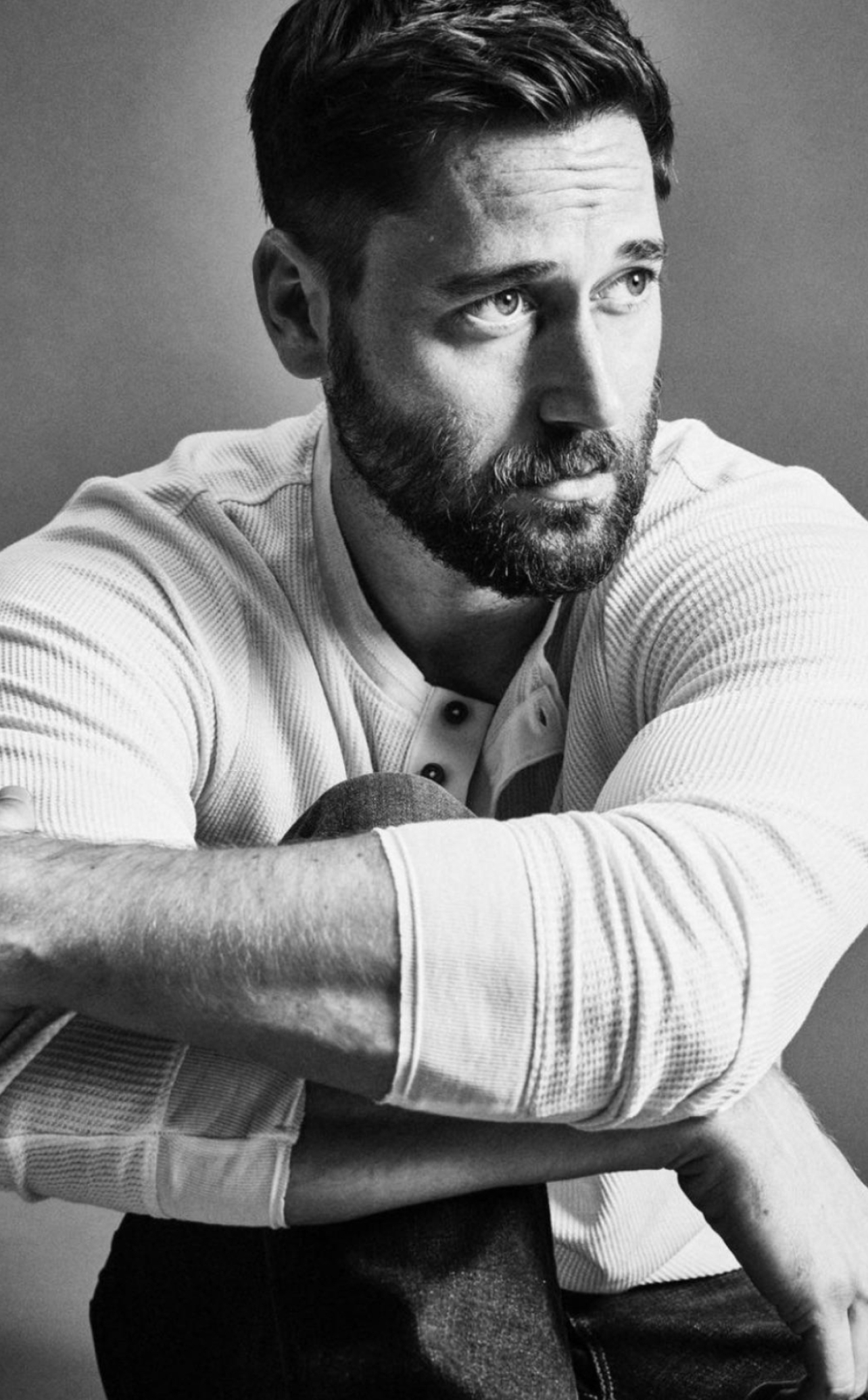 Monochrome, Ryan Eggold Wallpaper, 1290x2070 HD Phone